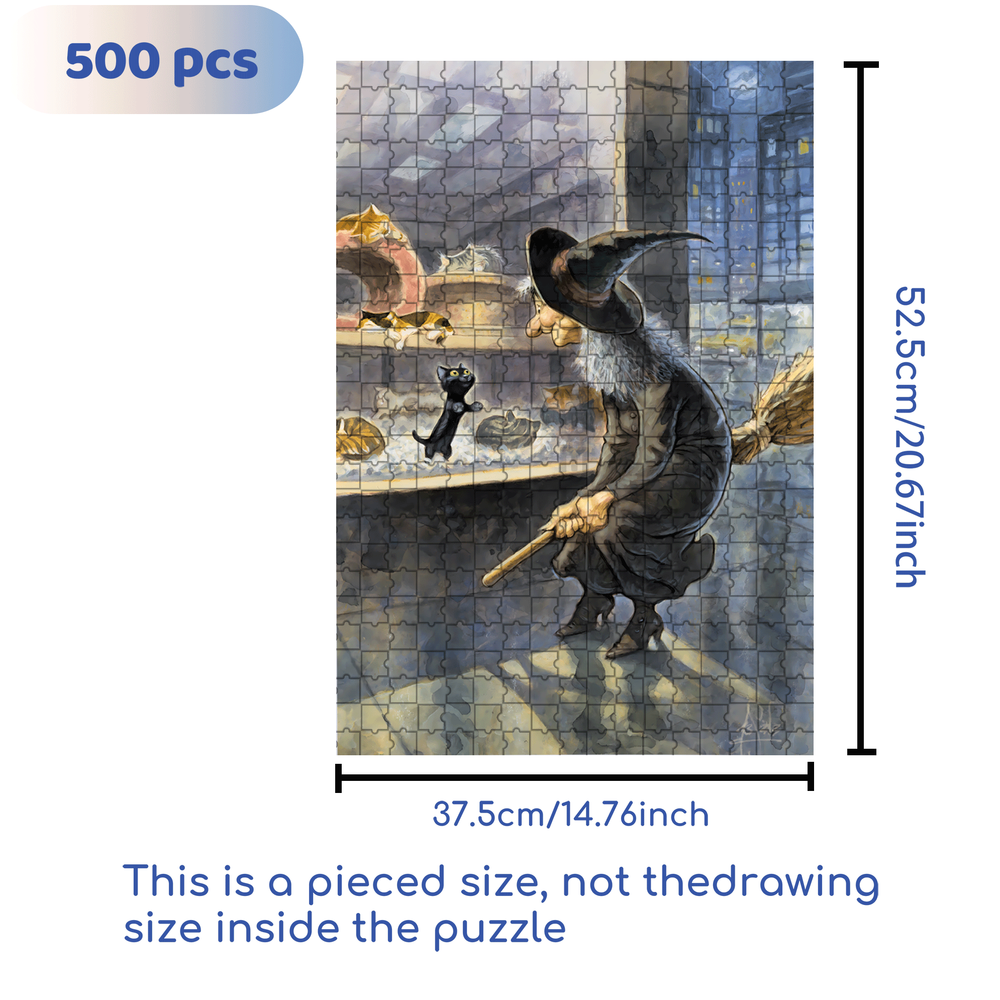Something Familiar 500pcs/1000pcs Jigsaw Puzzle, Scratch-Resistant, Interactive Family Game & Brain-Boosting DIY Decor, Perfect for Halloween, Christmas & New Year Gifts, Family Puzzle Game