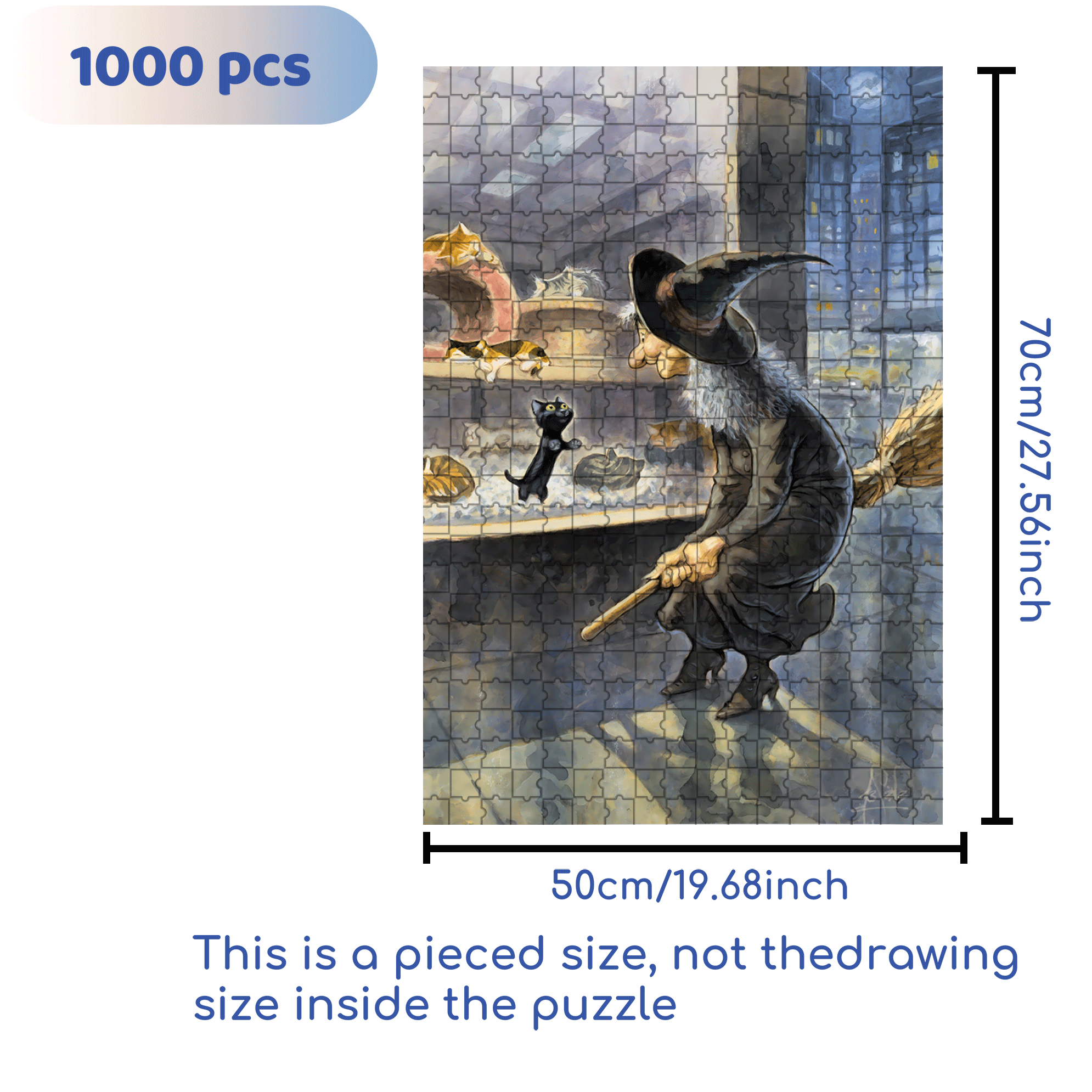 Something Familiar 500pcs/1000pcs Jigsaw Puzzle, Scratch-Resistant, Interactive Family Game & Brain-Boosting DIY Decor, Perfect for Halloween, Christmas & New Year Gifts, Family Puzzle Game