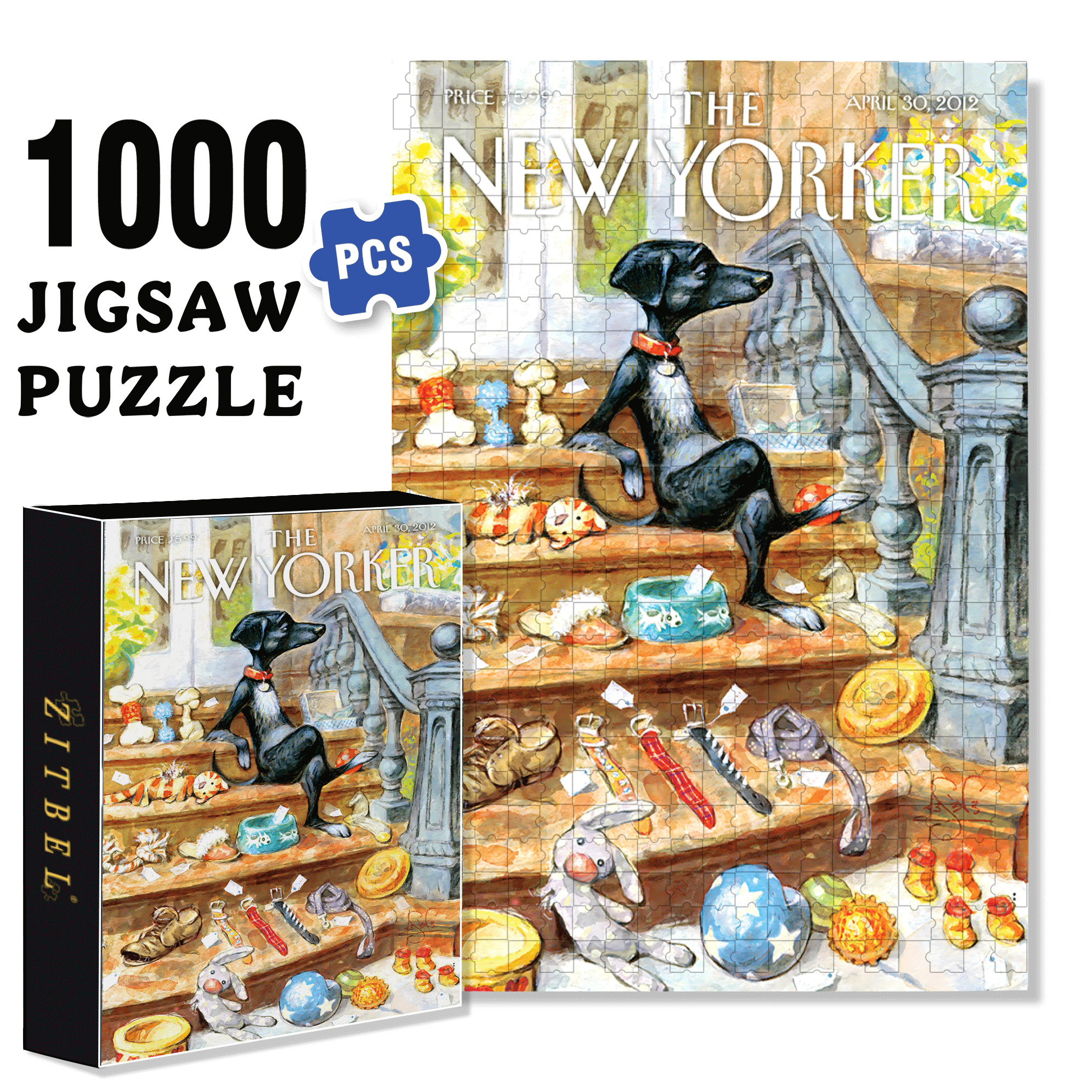 Tag Sale 500pcs/1000pcs Jigsaw Puzzle, Scratch-Resistant, Interactive Family Game & Brain-Boosting DIY Decor, Perfect for Halloween, Christmas & New Year Gifts, Family Puzzle Game