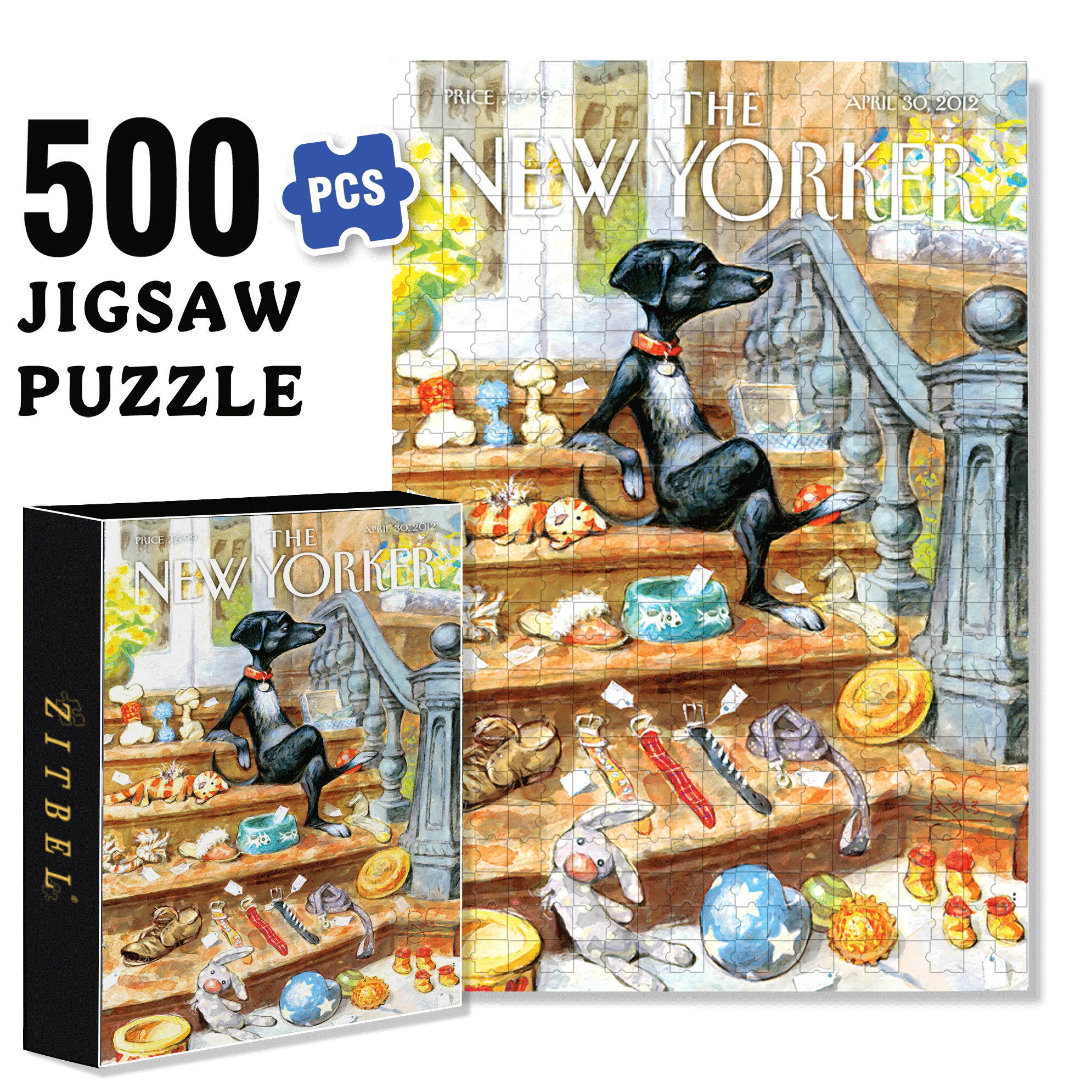 Tag Sale 500pcs/1000pcs Jigsaw Puzzle, Scratch-Resistant, Interactive Family Game & Brain-Boosting DIY Decor, Perfect for Halloween, Christmas & New Year Gifts, Family Puzzle Game