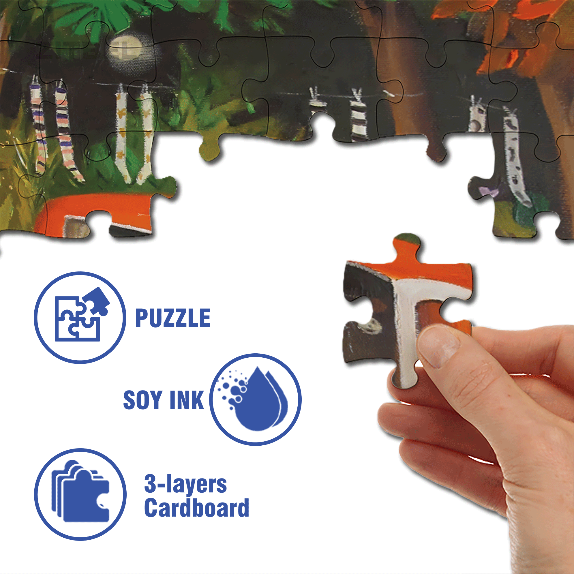 The Dogs of Halloween 500pcs/1000pcs Jigsaw Puzzle, Scratch-Resistant, Interactive Family Game & Brain-Boosting DIY Decor, Perfect for Halloween, Christmas & New Year Gifts, Family Puzzle Game