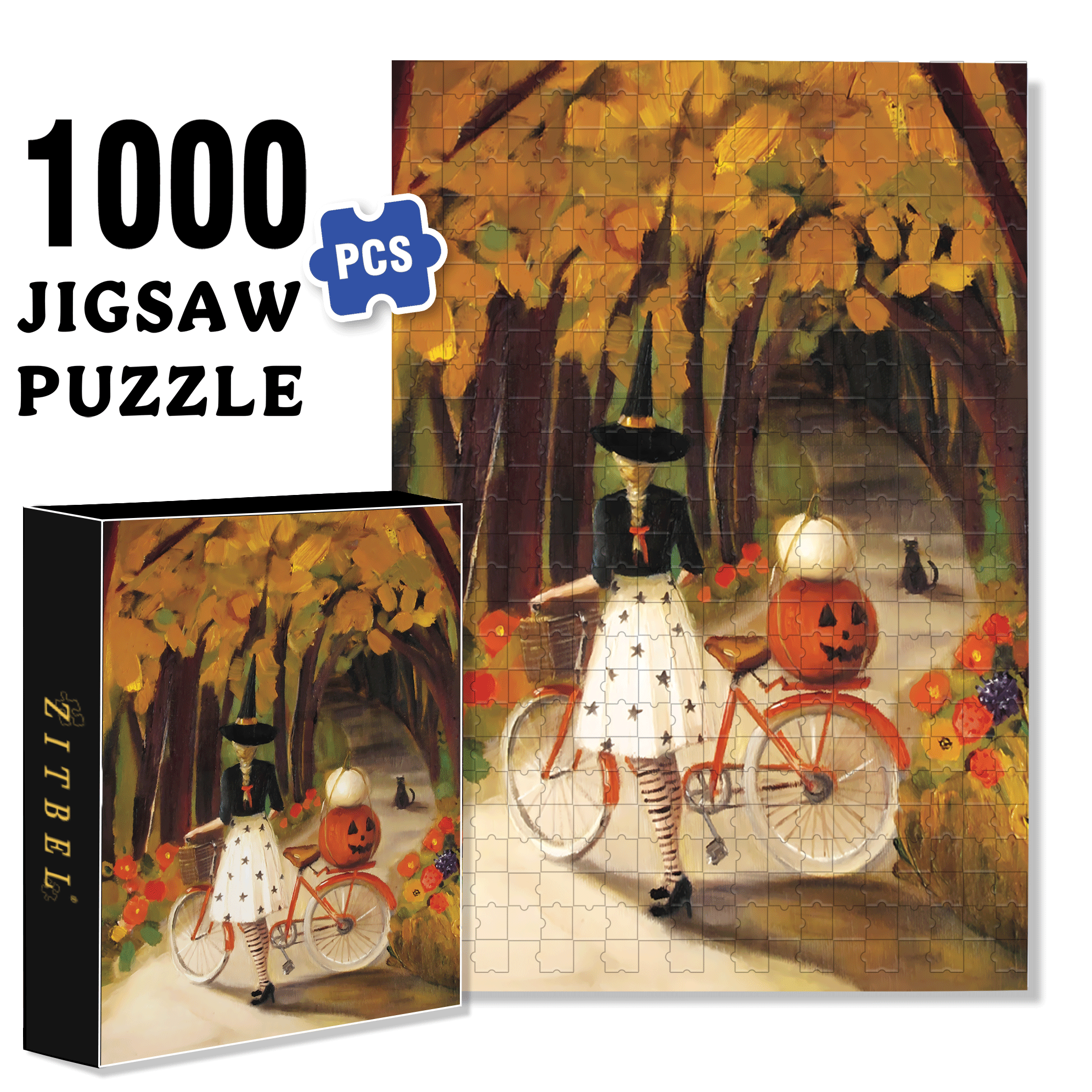 The Hollow 500pcs/1000pcs Jigsaw Puzzle, Scratch-Resistant, Interactive Family Game & Brain-Boosting DIY Decor, Perfect for Halloween, Christmas & New Year Gifts, Family Puzzle Game