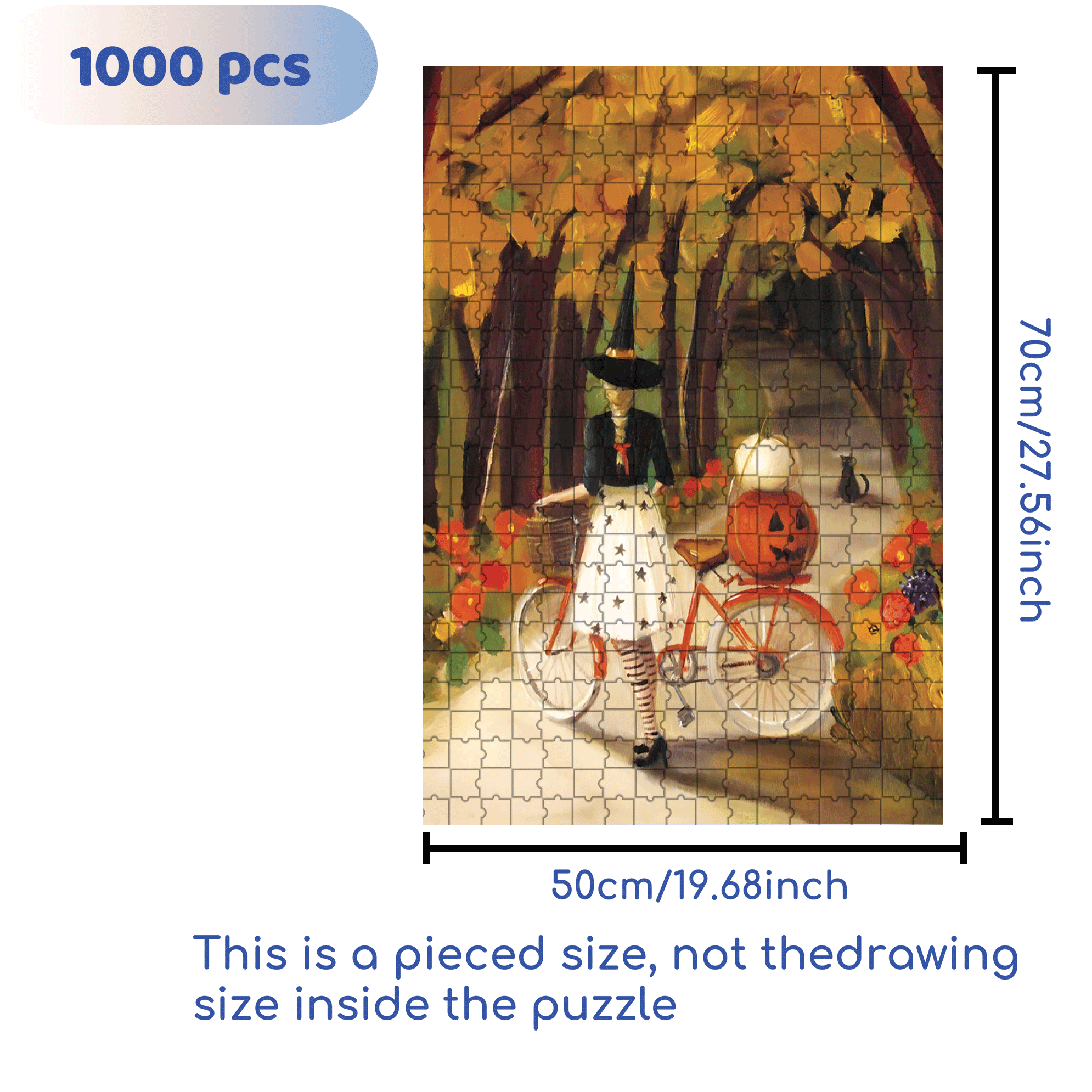 The Hollow 500pcs/1000pcs Jigsaw Puzzle, Scratch-Resistant, Interactive Family Game & Brain-Boosting DIY Decor, Perfect for Halloween, Christmas & New Year Gifts, Family Puzzle Game