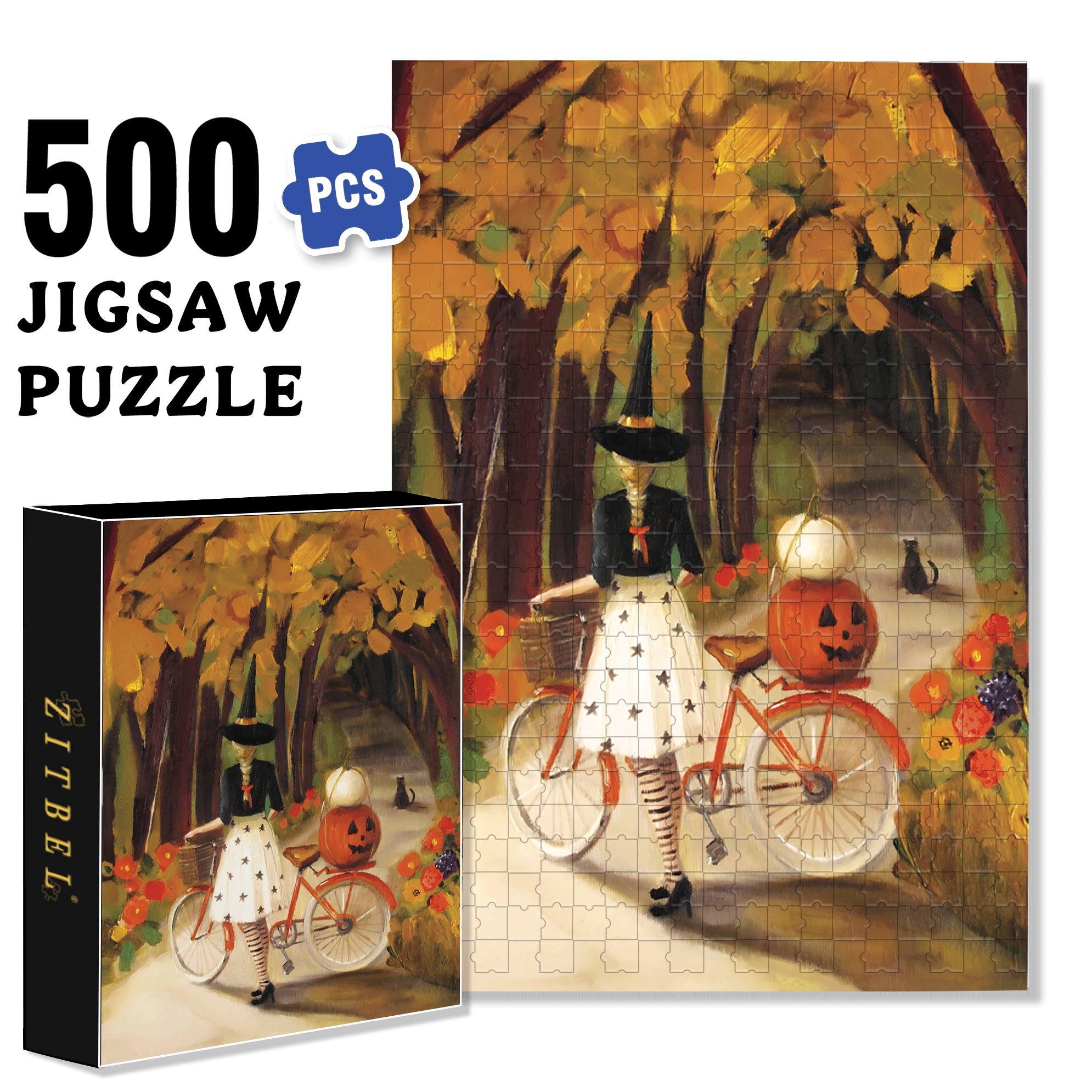 The Hollow 500pcs/1000pcs Jigsaw Puzzle, Scratch-Resistant, Interactive Family Game & Brain-Boosting DIY Decor, Perfect for Halloween, Christmas & New Year Gifts, Family Puzzle Game