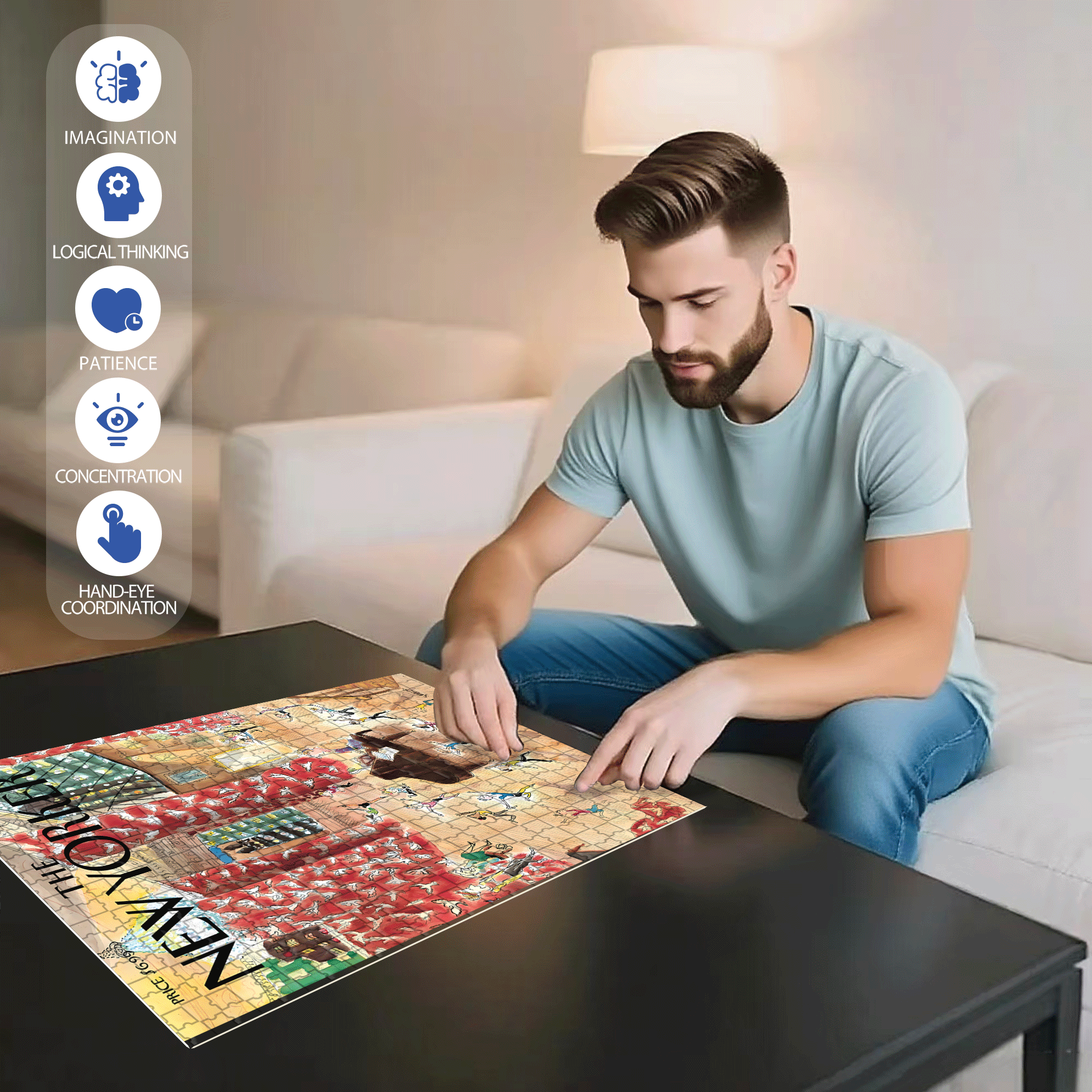 Tiny Dancers 500pcs/1000pcs Jigsaw Puzzle, Scratch-Resistant, Interactive Family Game & Brain-Boosting DIY Decor, Perfect for Halloween, Christmas & New Year Gifts, Family Puzzle Game
