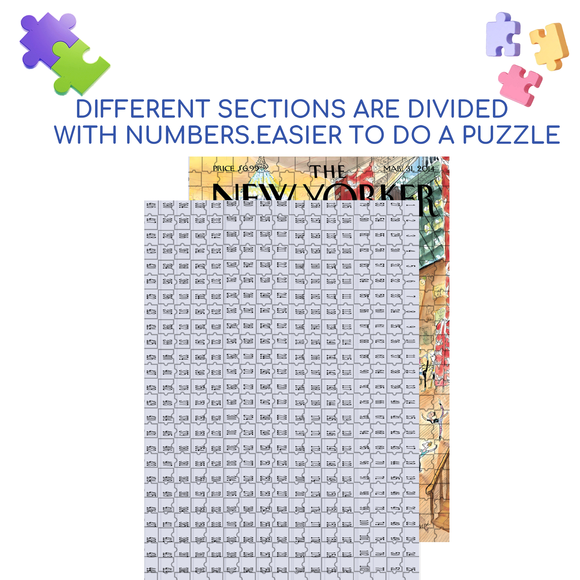 Tiny Dancers 500pcs/1000pcs Jigsaw Puzzle, Scratch-Resistant, Interactive Family Game & Brain-Boosting DIY Decor, Perfect for Halloween, Christmas & New Year Gifts, Family Puzzle Game