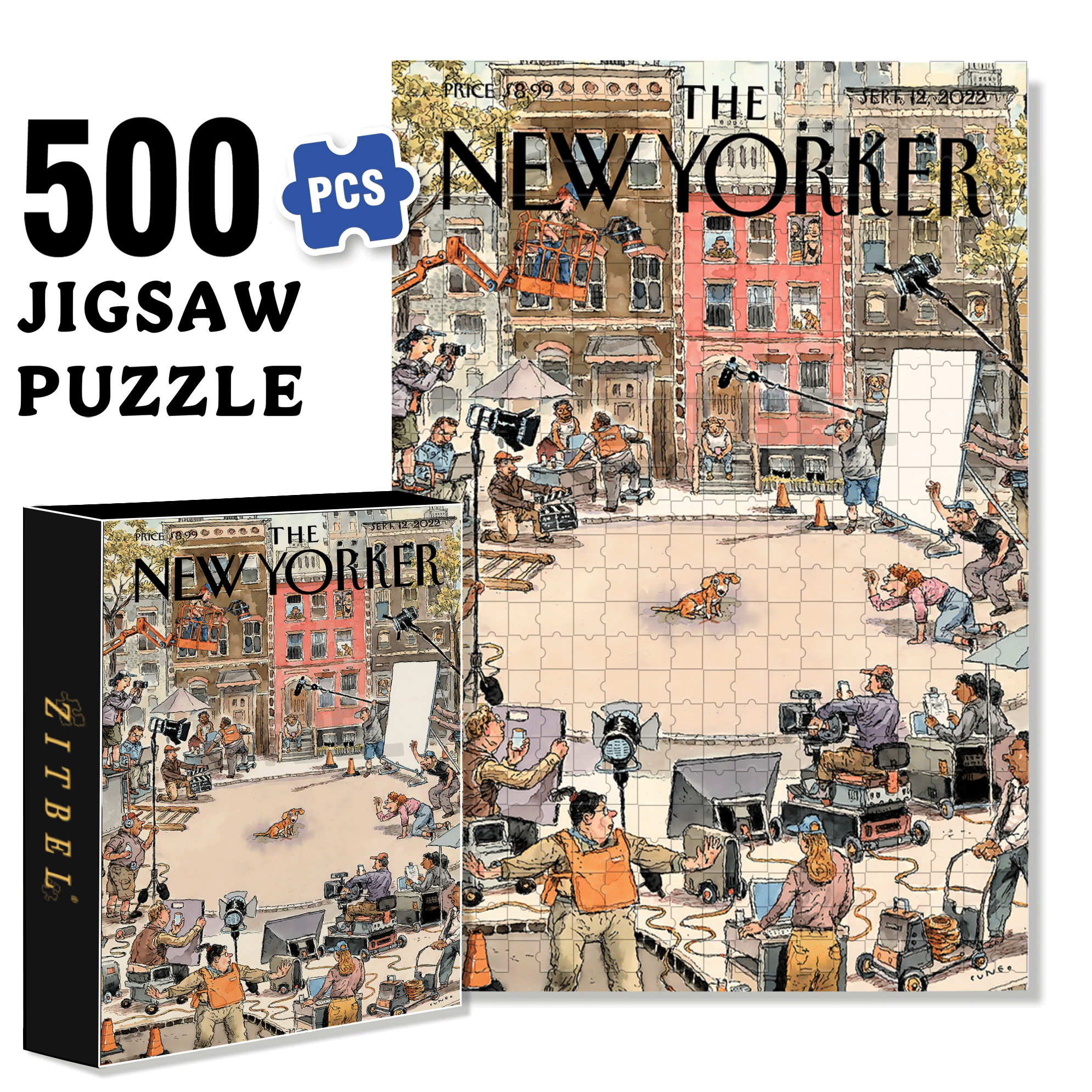 Top Dog 500pcs/1000pcs Jigsaw Puzzle, Scratch-Resistant, Interactive Family Game & Brain-Boosting DIY Decor, Perfect for Halloween, Christmas & New Year Gifts, Family Puzzle Game