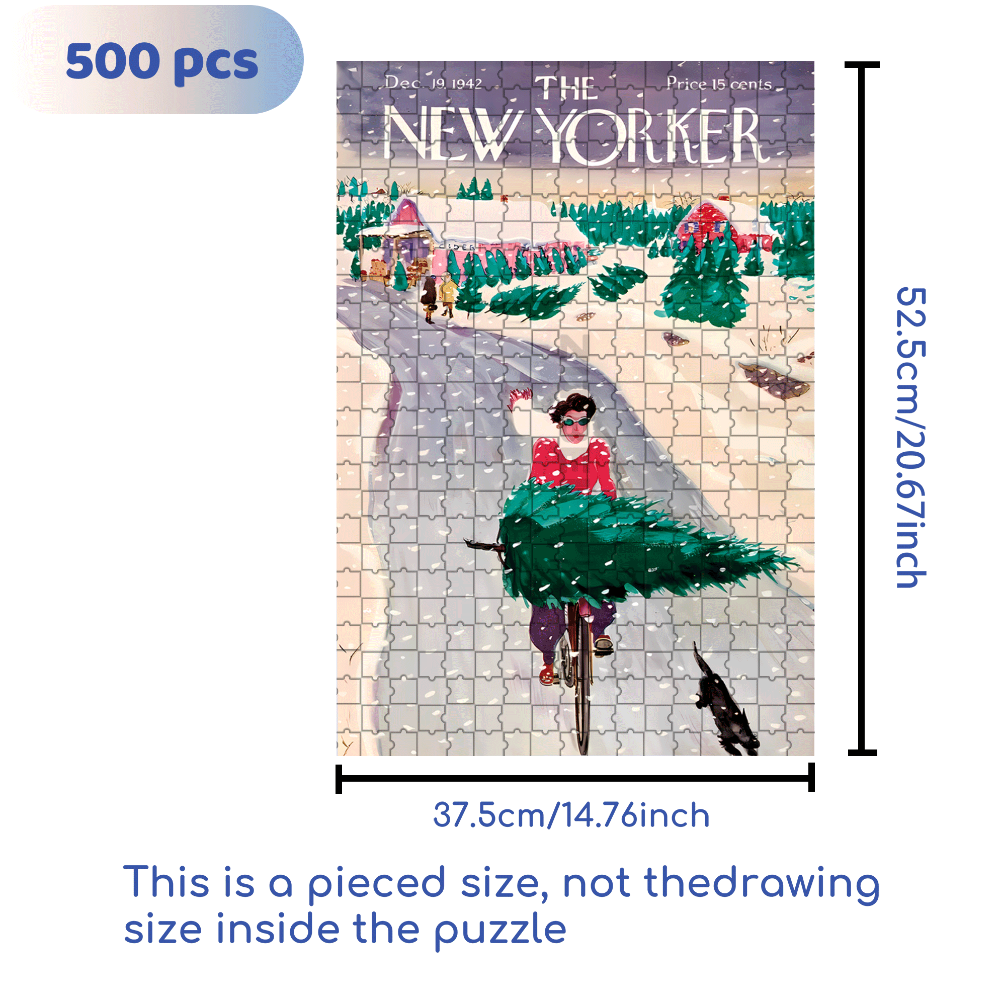 Tree Shopping 500pcs/1000pcs Jigsaw Puzzle, Scratch-Resistant, Interactive Family Game & Brain-Boosting DIY Decor, Perfect for Halloween, Christmas & New Year Gifts, Family Puzzle Game
