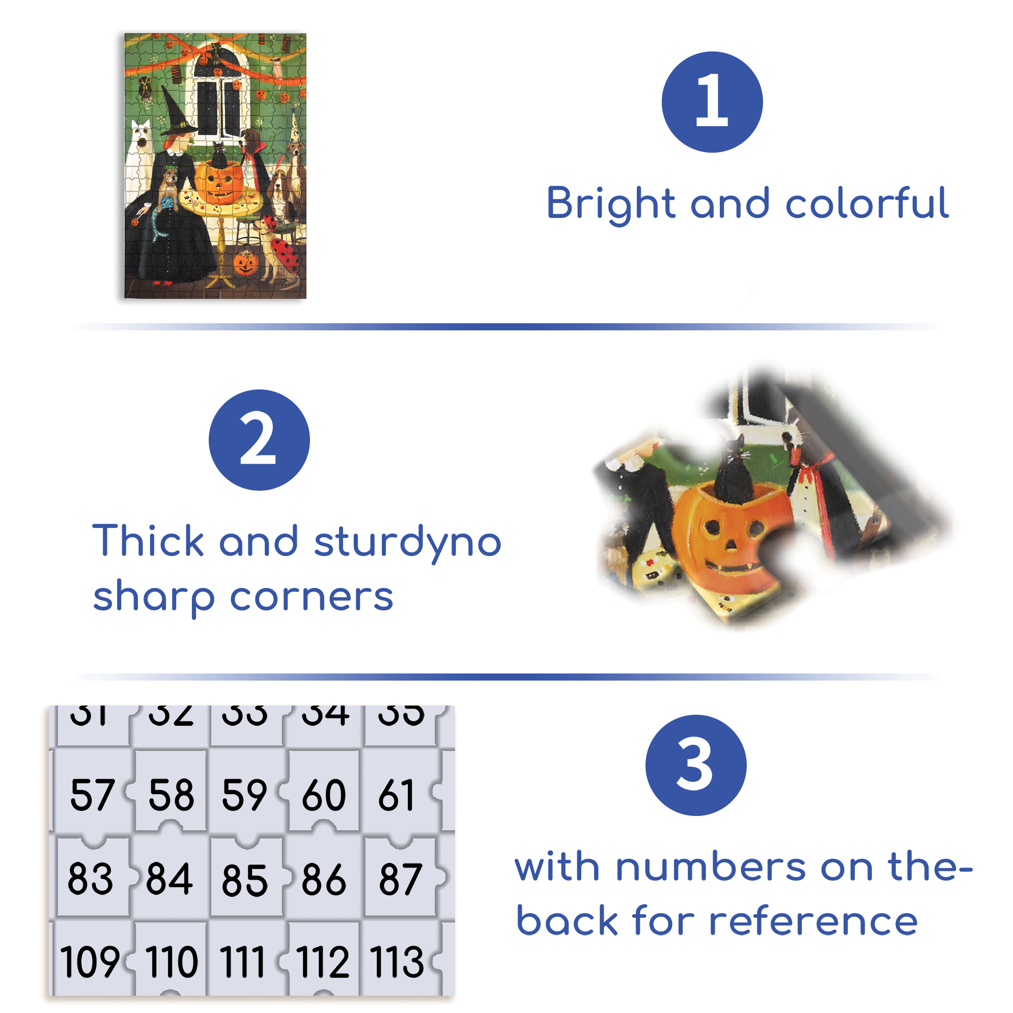Tricks & Treats 500pcs/1000pcs Jigsaw Puzzle, Scratch-Resistant, Interactive Family Game & Brain-Boosting DIY Decor, Perfect for Halloween, Christmas & New Year Gifts, Family Puzzle Game