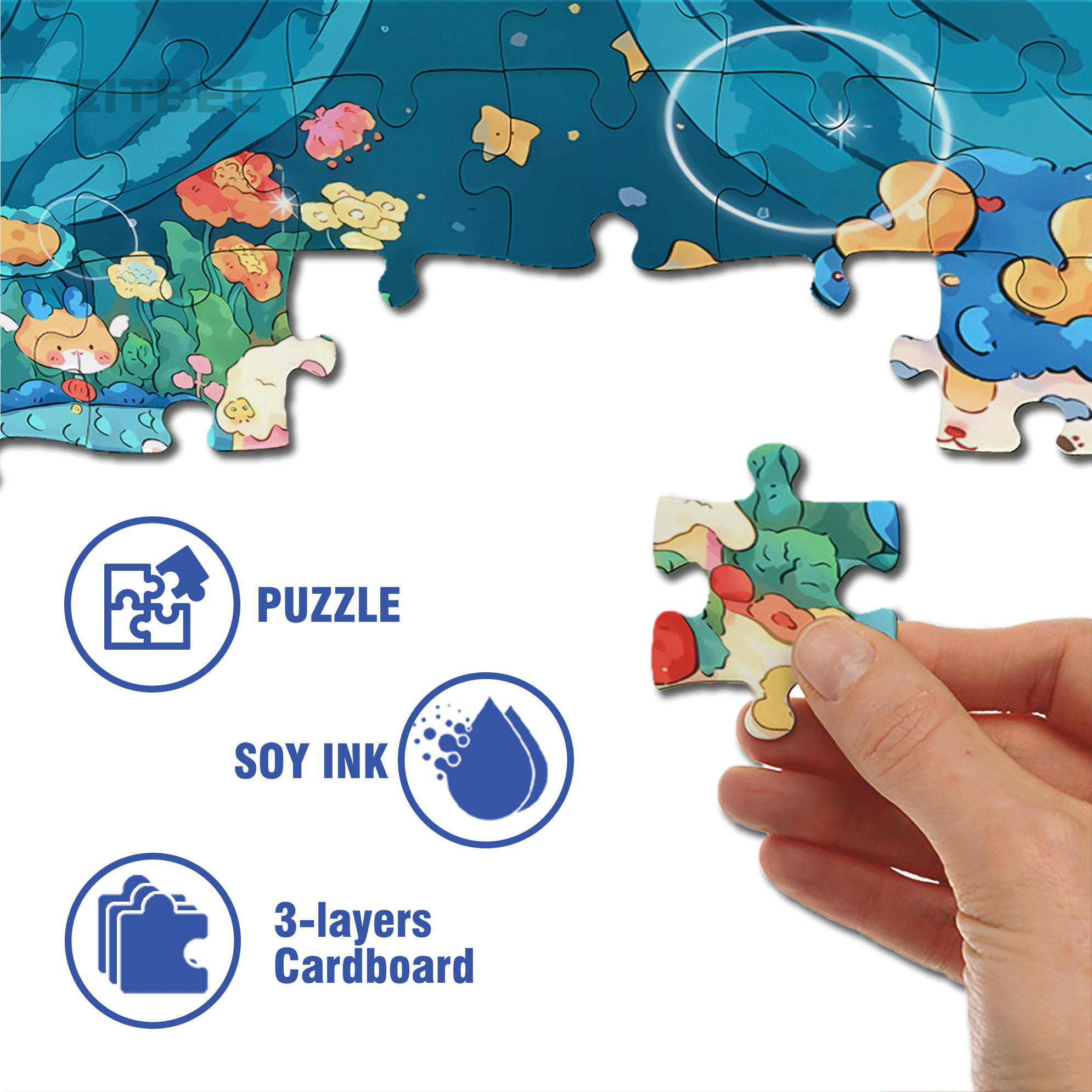 5th Birthday 500pcs/1000pcs Jigsaw Puzzle, Scratch-Resistant, Interactive Family Game & Brain-Boosting DIY Decor, Perfect for Halloween, Christmas & New Year Gifts, Family Puzzle Game