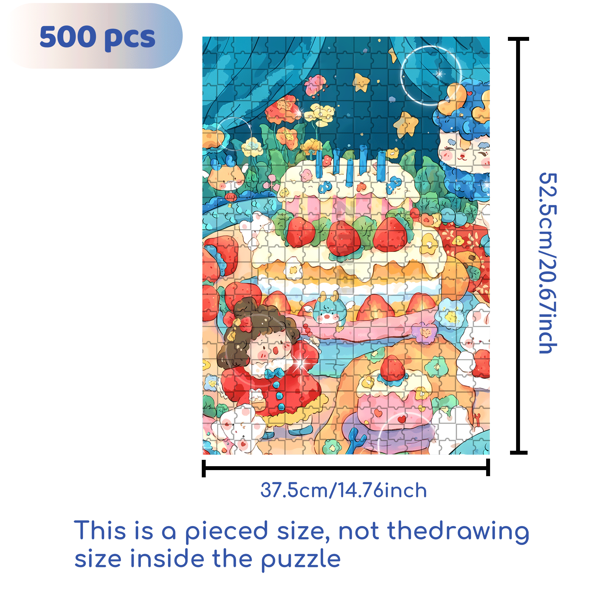 5th Birthday 500pcs/1000pcs Jigsaw Puzzle, Scratch-Resistant, Interactive Family Game & Brain-Boosting DIY Decor, Perfect for Halloween, Christmas & New Year Gifts, Family Puzzle Game