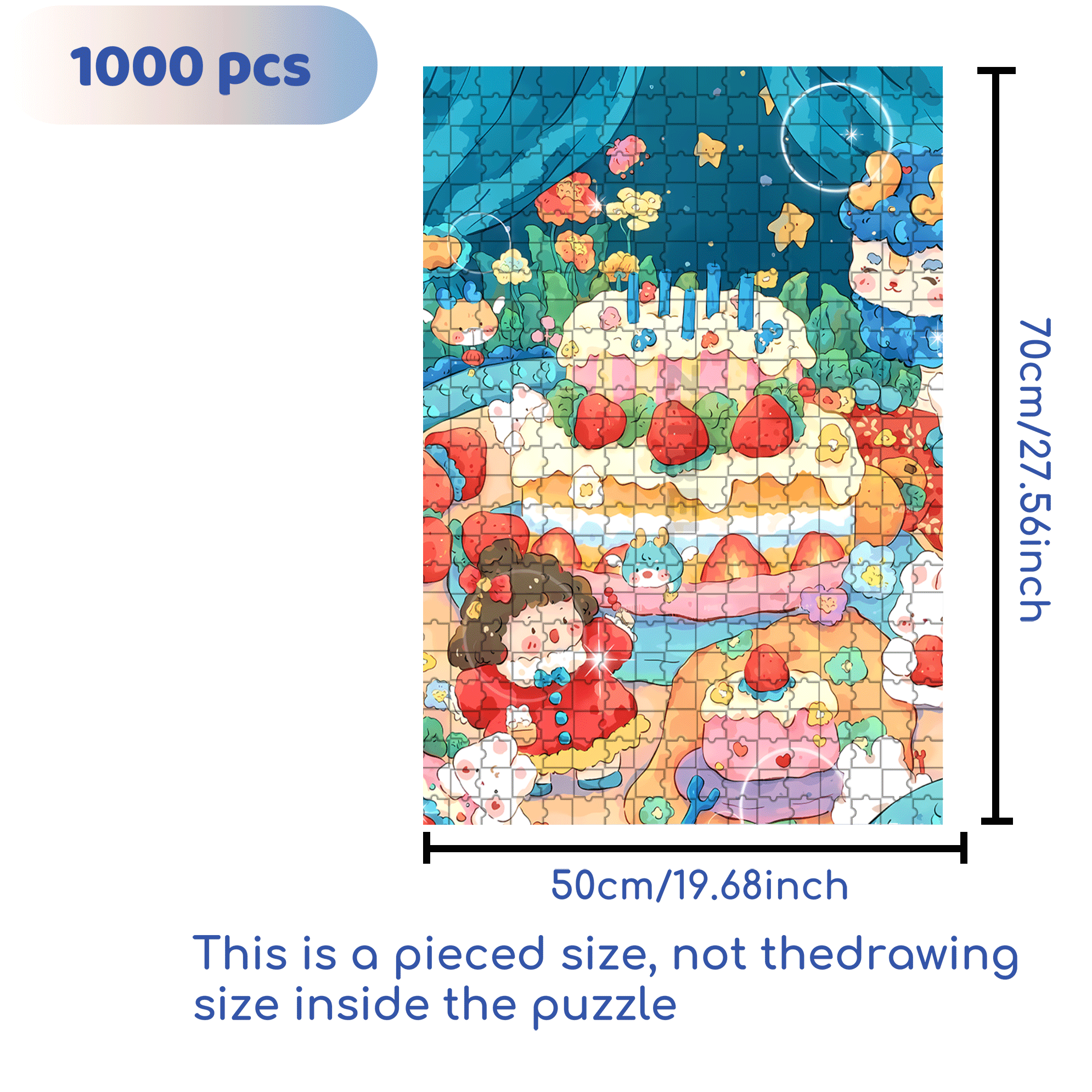 5th Birthday 500pcs/1000pcs Jigsaw Puzzle, Scratch-Resistant, Interactive Family Game & Brain-Boosting DIY Decor, Perfect for Halloween, Christmas & New Year Gifts, Family Puzzle Game