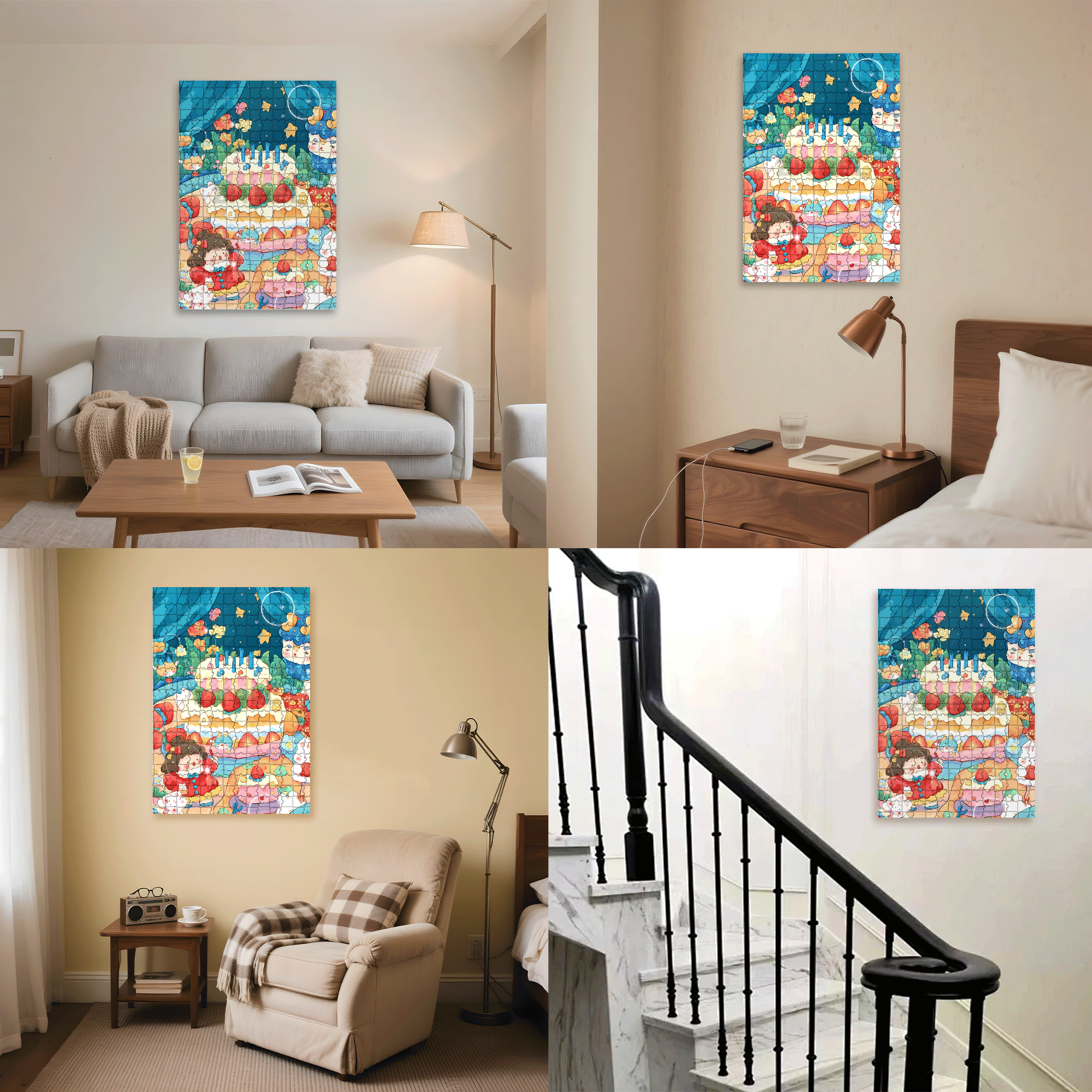 5th Birthday 500pcs/1000pcs Jigsaw Puzzle, Scratch-Resistant, Interactive Family Game & Brain-Boosting DIY Decor, Perfect for Halloween, Christmas & New Year Gifts, Family Puzzle Game