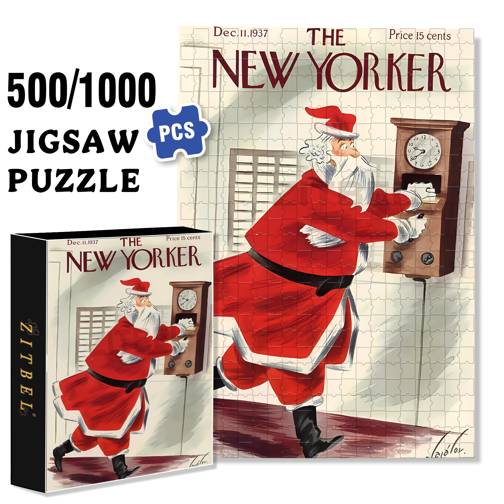 940 500pcs/1000pcs Jigsaw Puzzle, Scratch-Resistant, Interactive Family Game & Brain-Boosting DIY Decor, Perfect for Halloween, Christmas & New Year Gifts, Family Puzzle Game