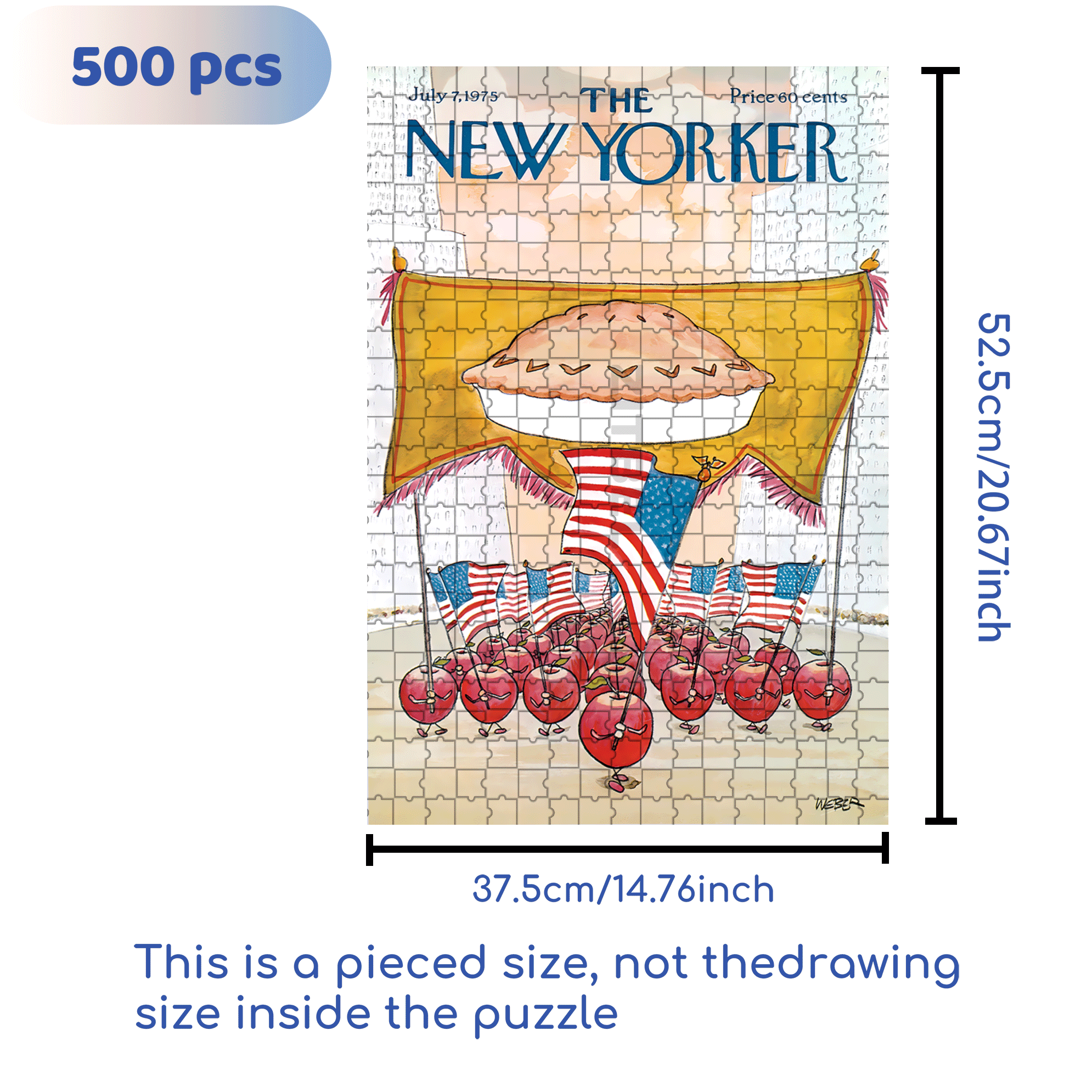 Apple Pie Parade 500pcs/1000pcs Jigsaw Puzzle, Scratch-Resistant, Interactive Family Game & Brain-Boosting DIY Decor, Perfect for Halloween, Christmas & New Year Gifts, Family Puzzle Game