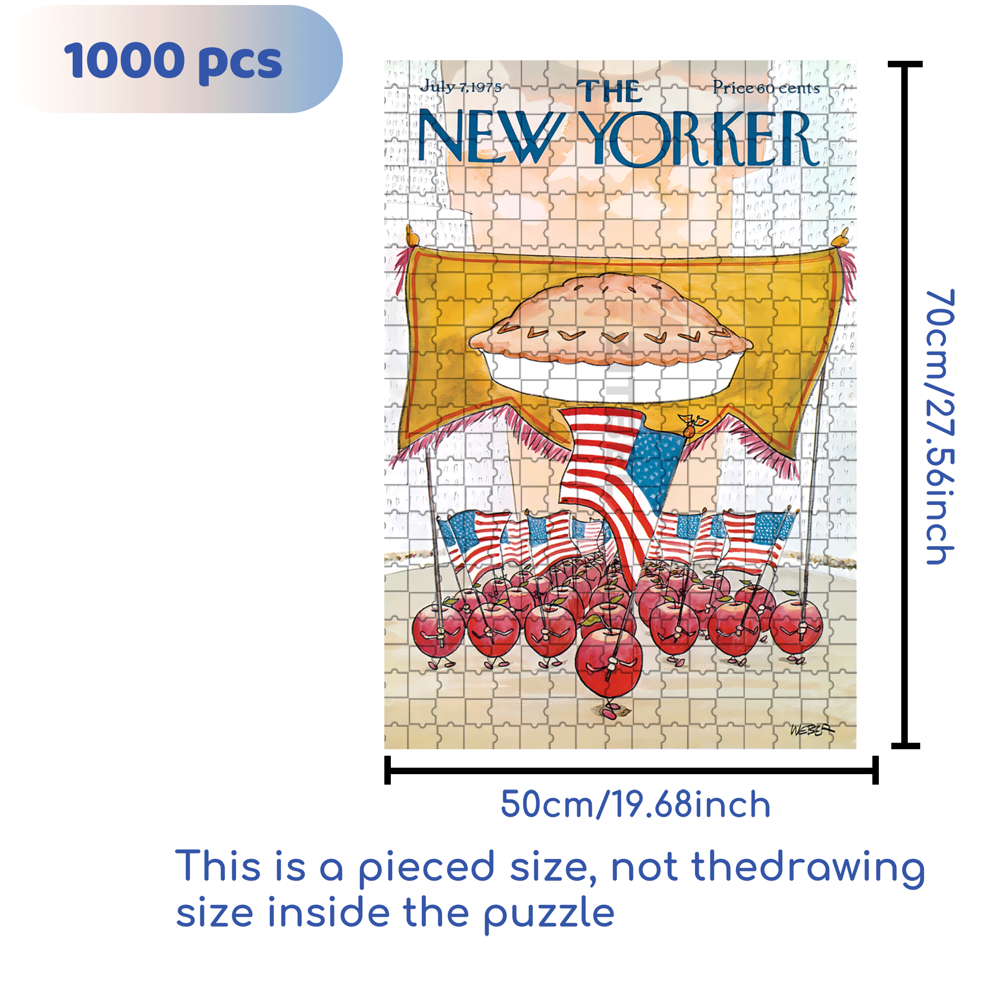 Apple Pie Parade 500pcs/1000pcs Jigsaw Puzzle, Scratch-Resistant, Interactive Family Game & Brain-Boosting DIY Decor, Perfect for Halloween, Christmas & New Year Gifts, Family Puzzle Game