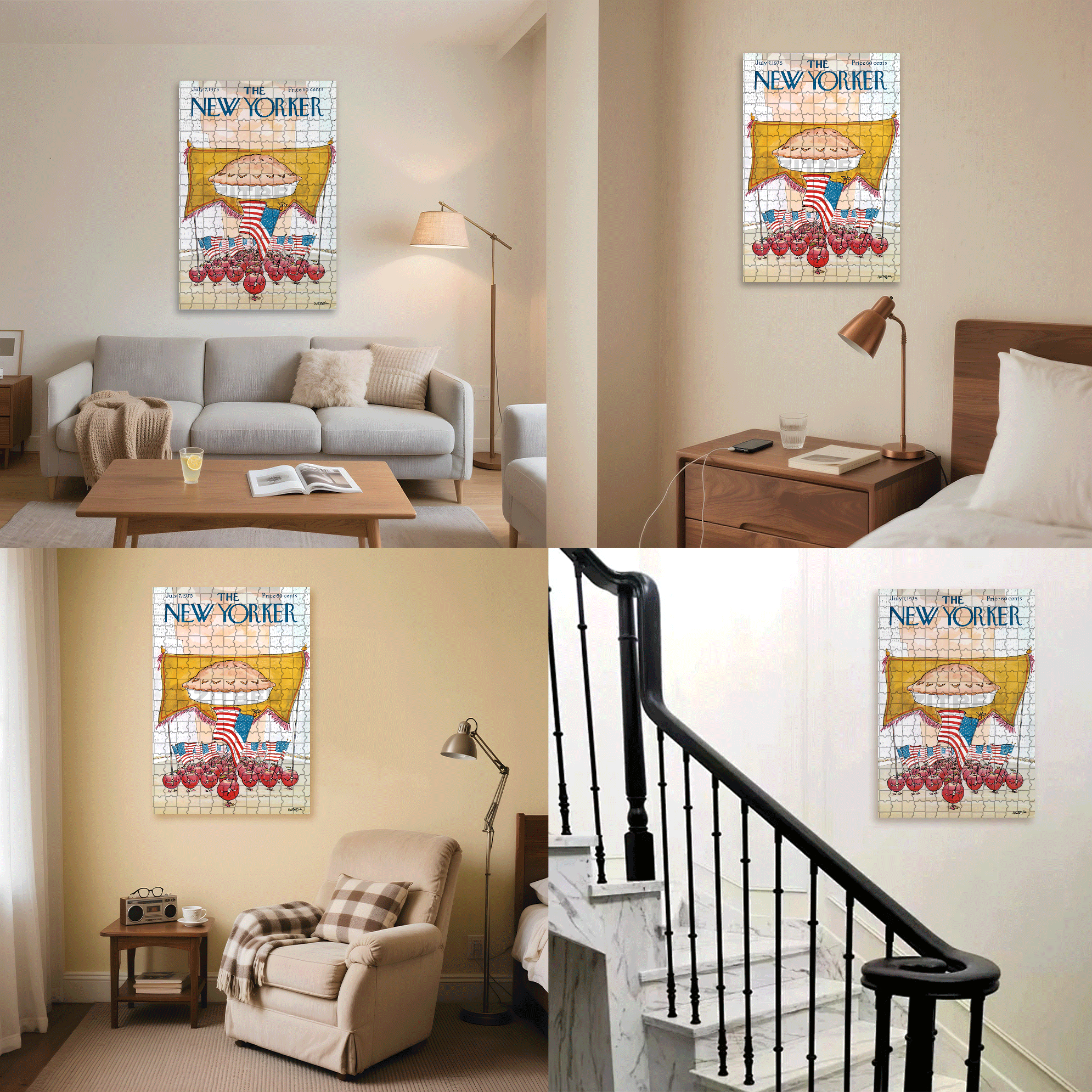 Apple Pie Parade 500pcs/1000pcs Jigsaw Puzzle, Scratch-Resistant, Interactive Family Game & Brain-Boosting DIY Decor, Perfect for Halloween, Christmas & New Year Gifts, Family Puzzle Game