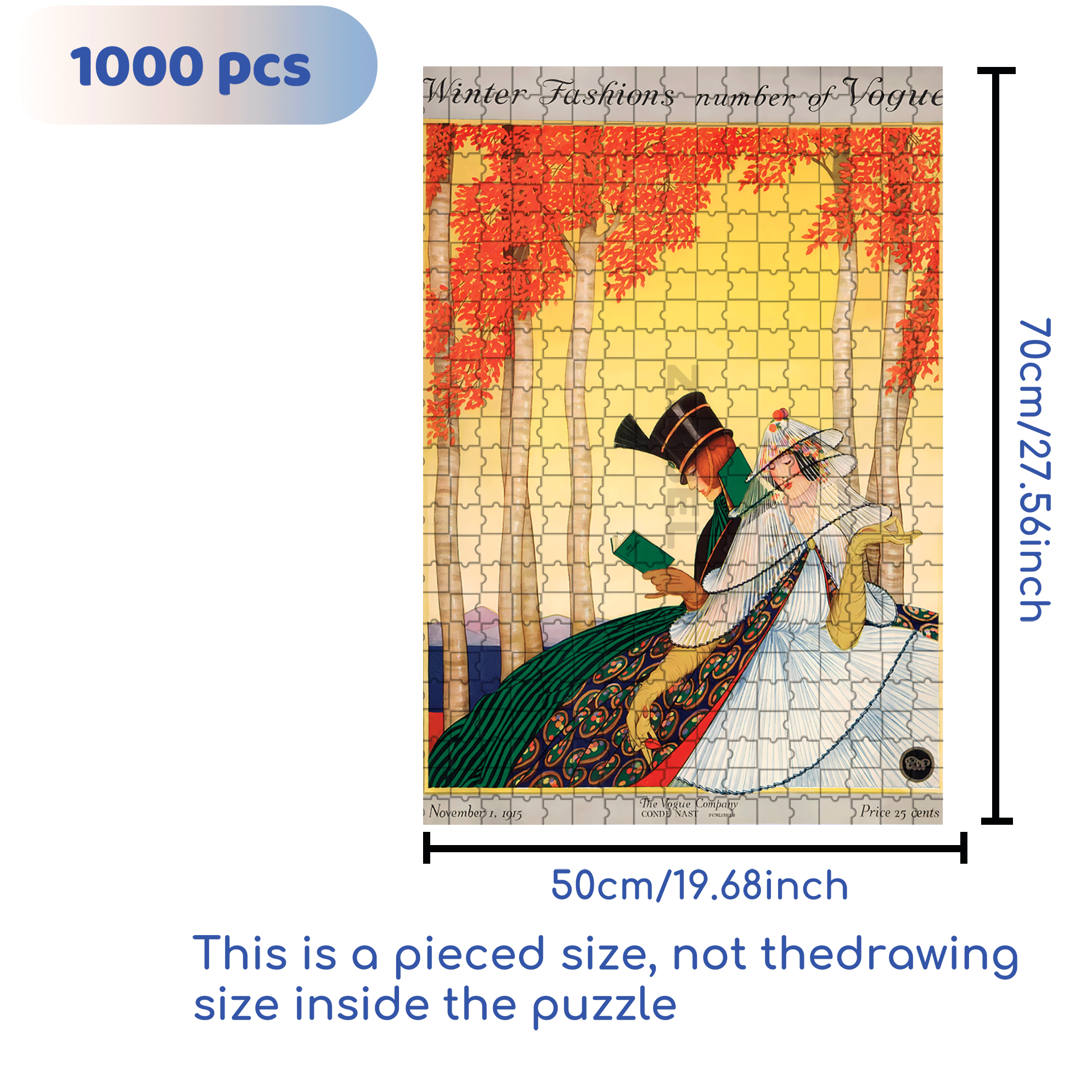 Autumn Reading 500pcs/1000pcs Jigsaw Puzzle, Scratch-Resistant, Interactive Family Game & Brain-Boosting DIY Decor, Perfect for Halloween, Christmas & New Year Gifts, Family Puzzle Game