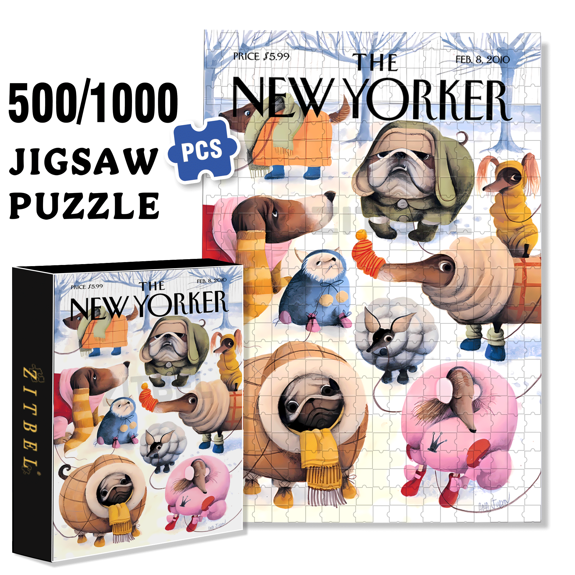 Baby It's Cold Outside 500pcs/1000pcs Jigsaw Puzzle, Scratch-Resistant, Interactive Family Game & Brain-Boosting DIY Decor, Perfect for Halloween, Christmas & New Year Gifts, Family Puzzle Game