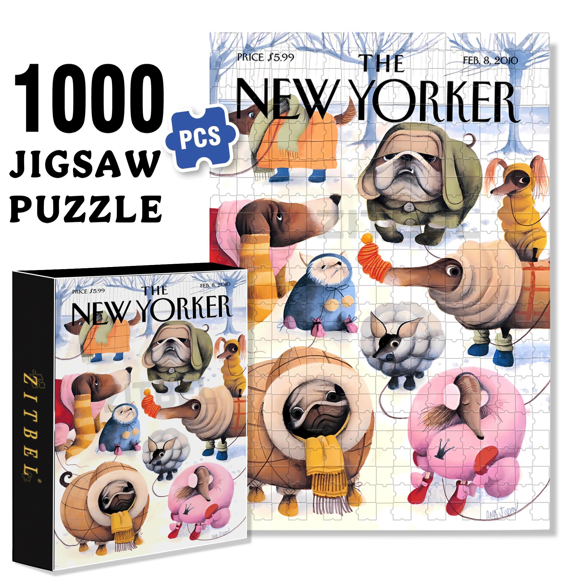 Baby It's Cold Outside 500pcs/1000pcs Jigsaw Puzzle, Scratch-Resistant, Interactive Family Game & Brain-Boosting DIY Decor, Perfect for Halloween, Christmas & New Year Gifts, Family Puzzle Game