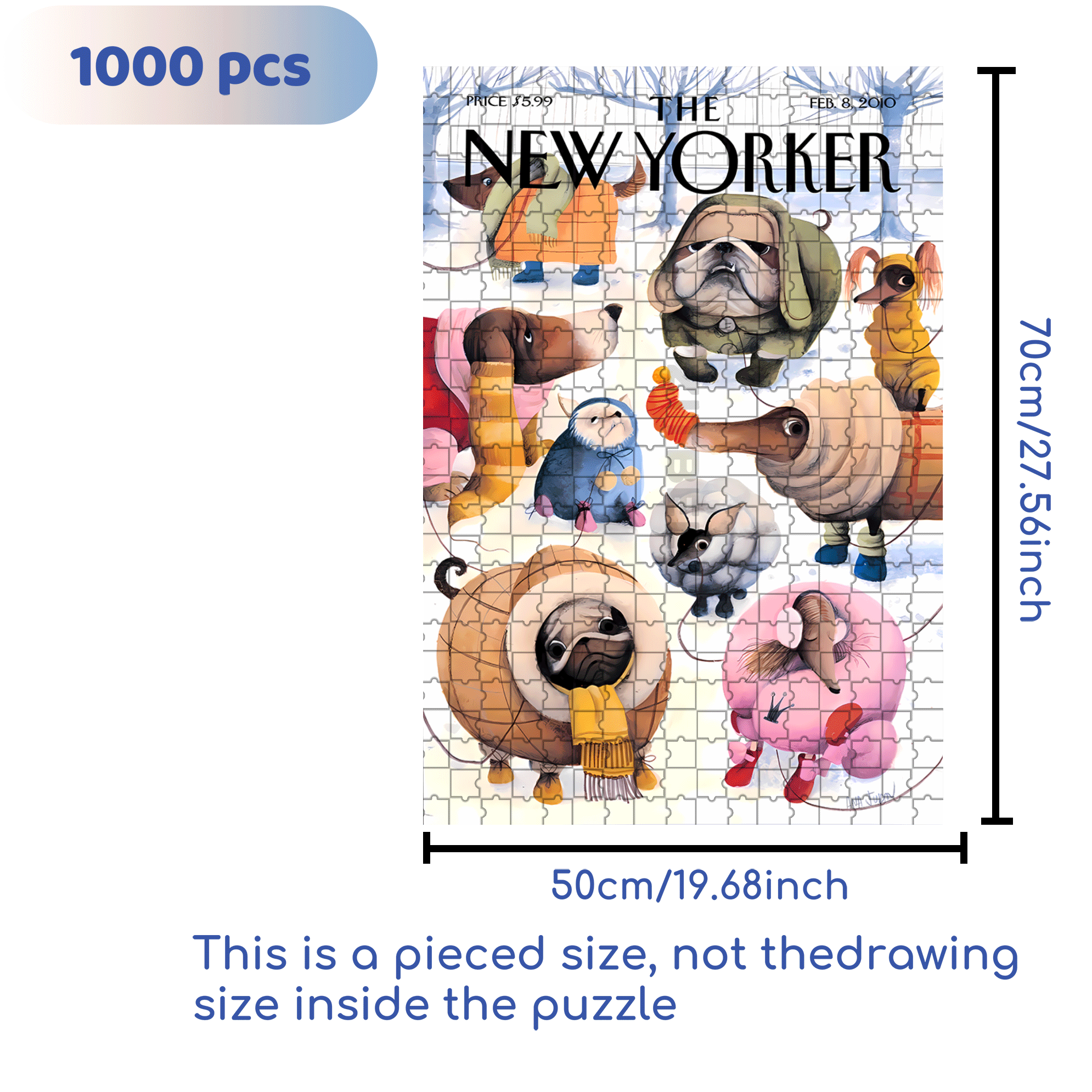 Baby It's Cold Outside 500pcs/1000pcs Jigsaw Puzzle, Scratch-Resistant, Interactive Family Game & Brain-Boosting DIY Decor, Perfect for Halloween, Christmas & New Year Gifts, Family Puzzle Game
