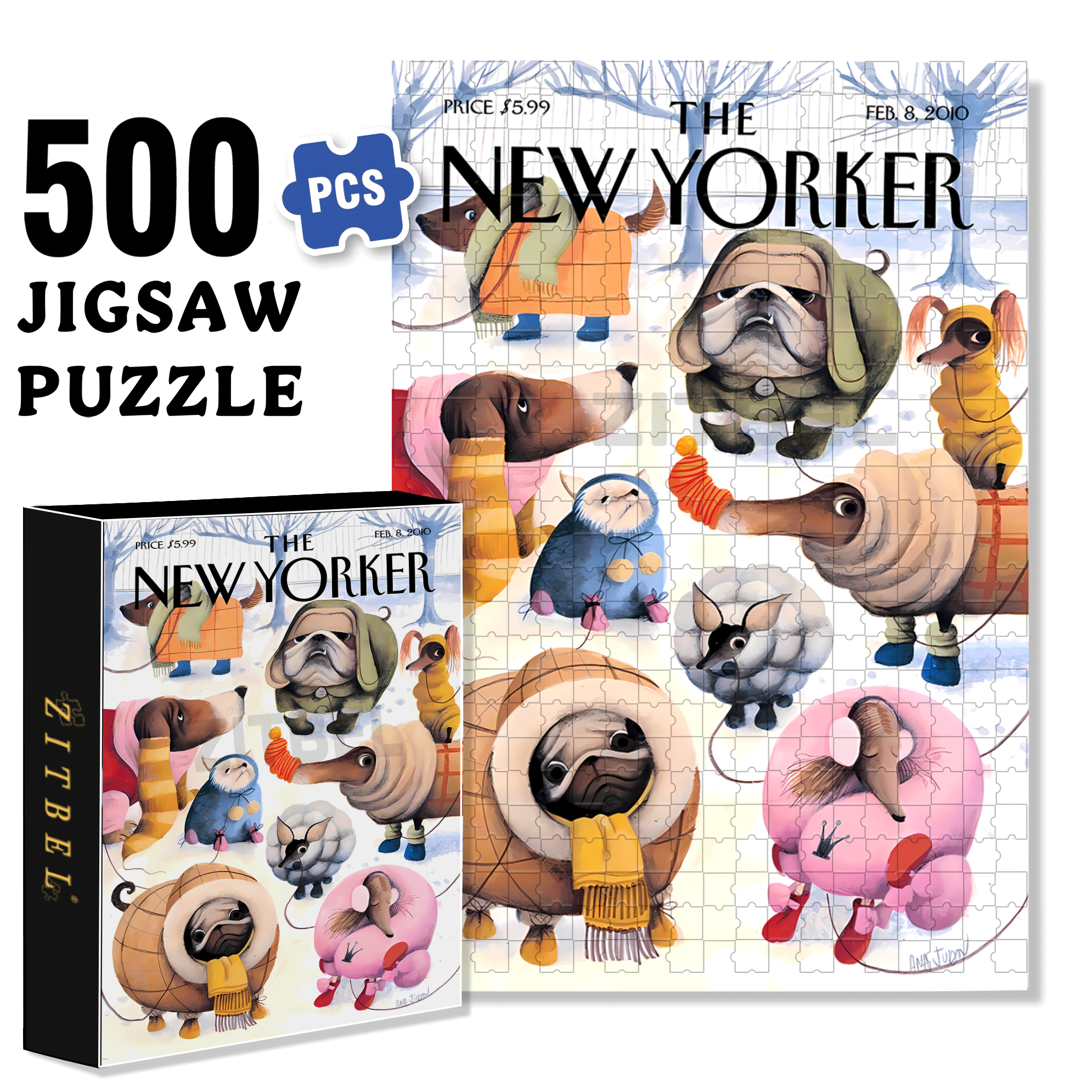 Baby It's Cold Outside 500pcs/1000pcs Jigsaw Puzzle, Scratch-Resistant, Interactive Family Game & Brain-Boosting DIY Decor, Perfect for Halloween, Christmas & New Year Gifts, Family Puzzle Game