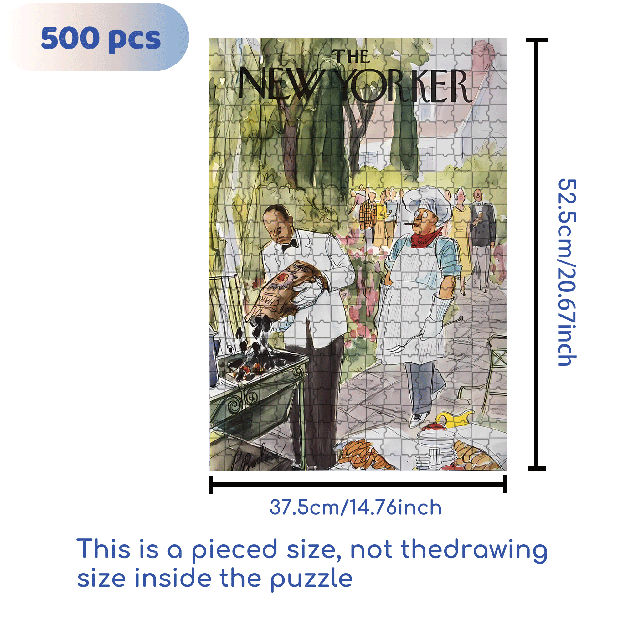 Barbecue Master 500pcs/1000pcs Jigsaw Puzzle, Scratch-Resistant, Interactive Family Game & Brain-Boosting DIY Decor, Perfect for Halloween, Christmas & New Year Gifts, Family Puzzle Game