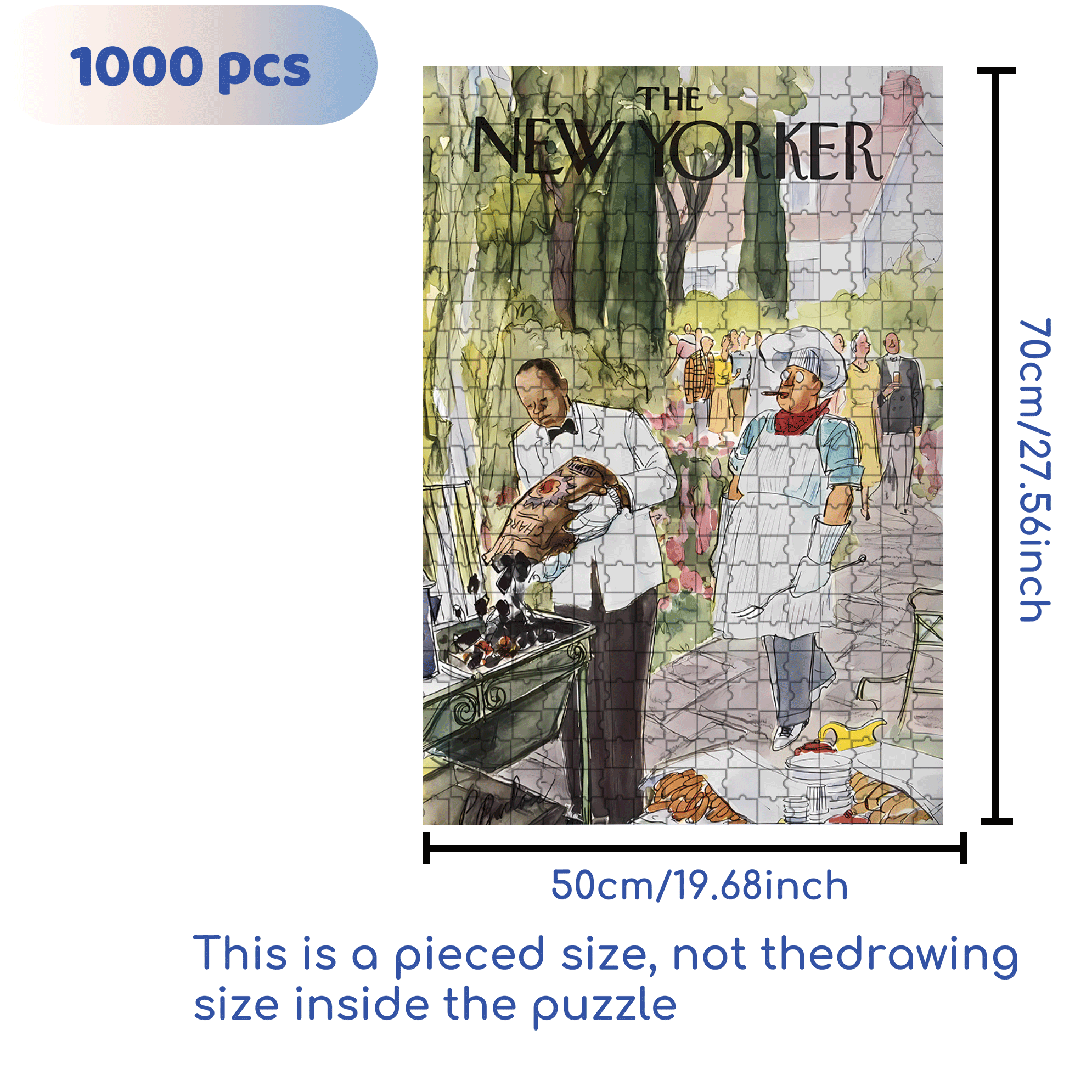 Barbecue Master 500pcs/1000pcs Jigsaw Puzzle, Scratch-Resistant, Interactive Family Game & Brain-Boosting DIY Decor, Perfect for Halloween, Christmas & New Year Gifts, Family Puzzle Game