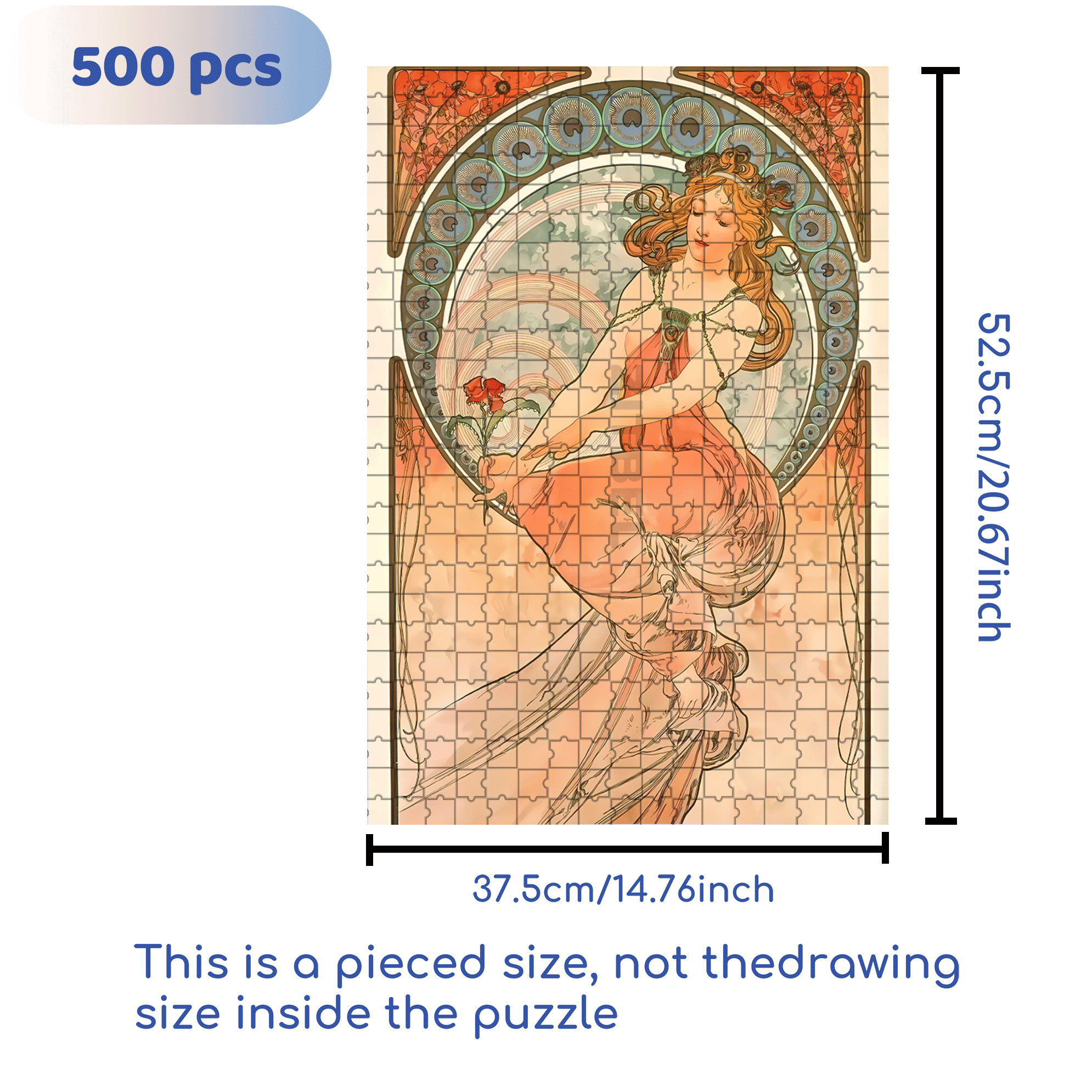 Beauty and Red Rose 500pcs/1000pcs Jigsaw Puzzle, Scratch-Resistant, Interactive Family Game & Brain-Boosting DIY Decor, Perfect for Halloween, Christmas & New Year Gifts, Family Puzzle Game