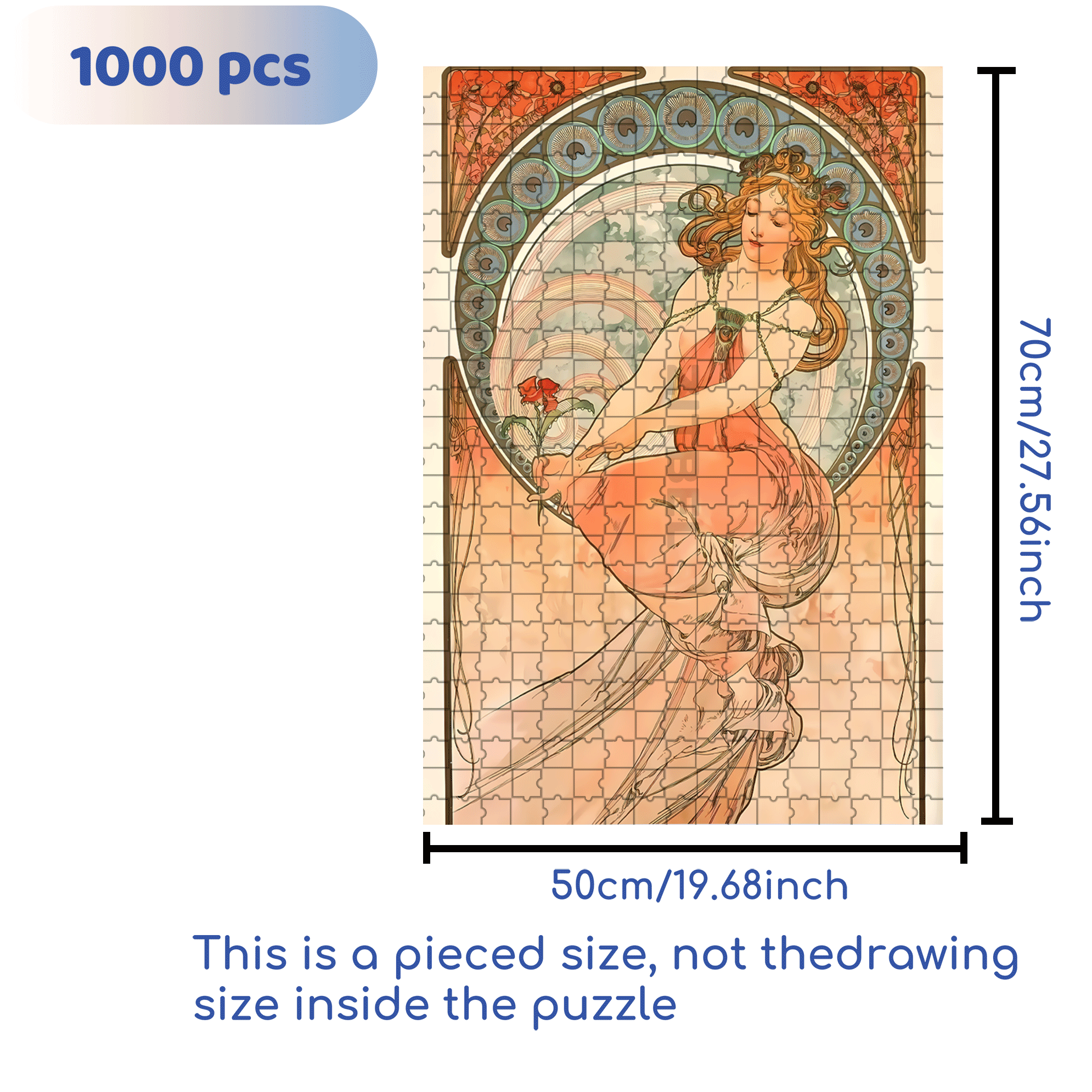 Beauty and Red Rose 500pcs/1000pcs Jigsaw Puzzle, Scratch-Resistant, Interactive Family Game & Brain-Boosting DIY Decor, Perfect for Halloween, Christmas & New Year Gifts, Family Puzzle Game