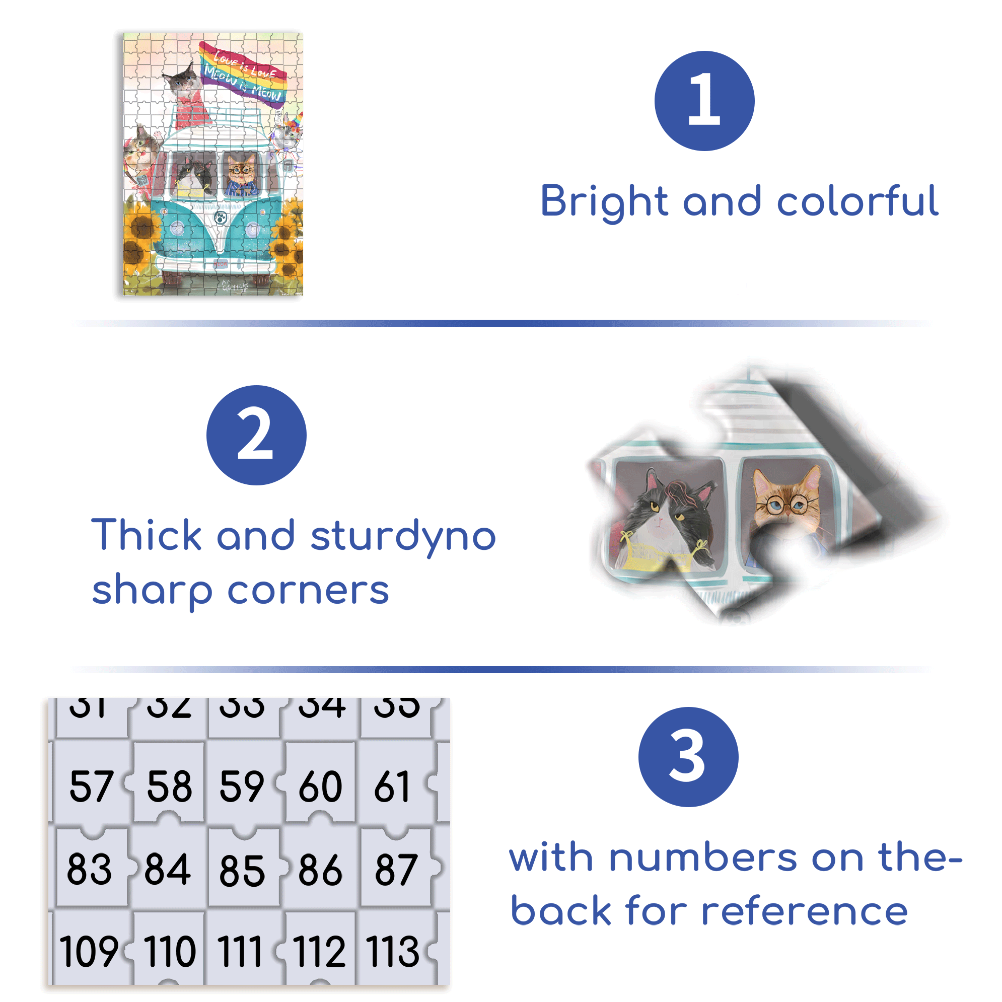 Cat Lovers 500pcs/1000pcs Jigsaw Puzzle, Scratch-Resistant, Interactive Family Game & Brain-Boosting DIY Decor, Perfect for Halloween, Christmas & New Year Gifts, Family Puzzle Game