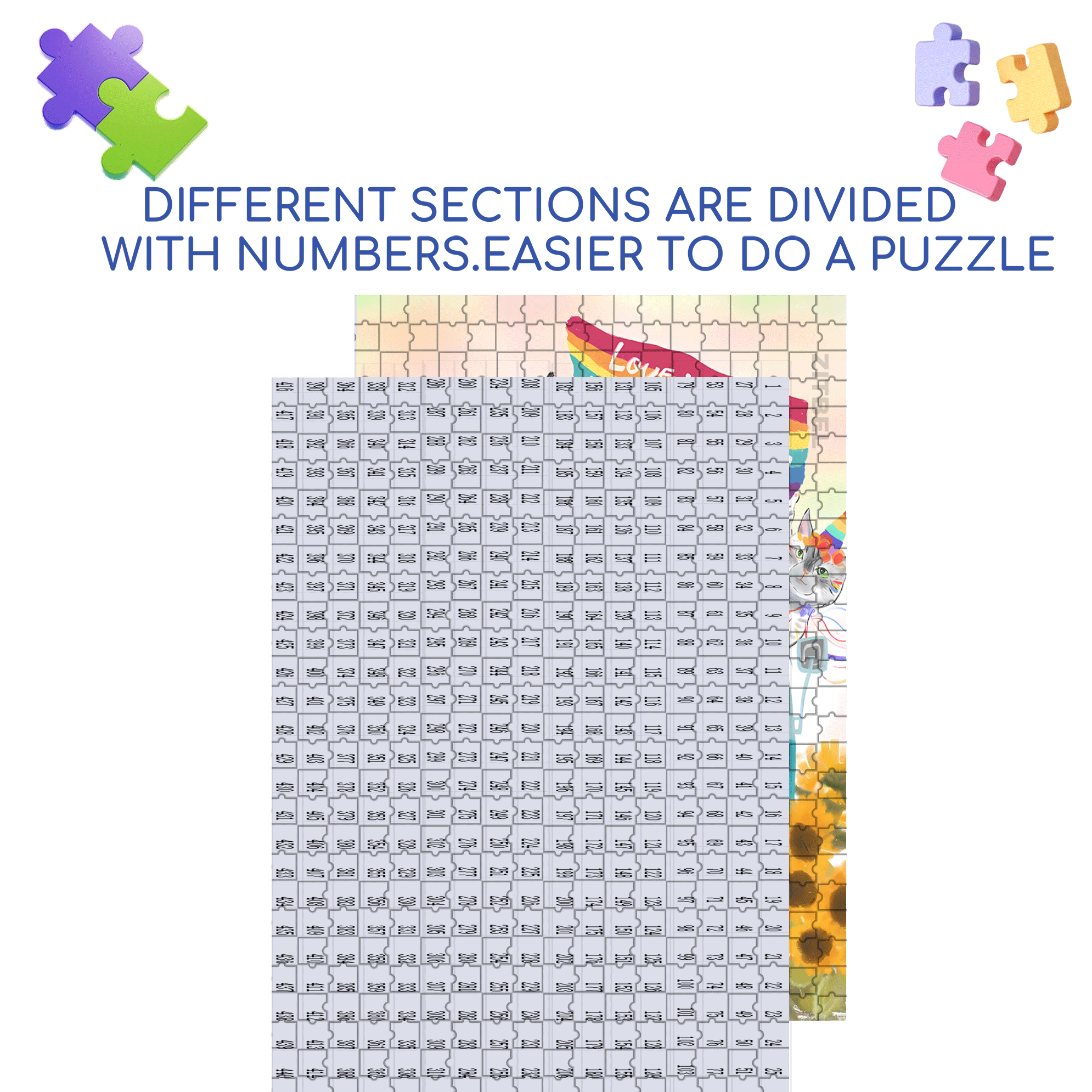 Cat Lovers 500pcs/1000pcs Jigsaw Puzzle, Scratch-Resistant, Interactive Family Game & Brain-Boosting DIY Decor, Perfect for Halloween, Christmas & New Year Gifts, Family Puzzle Game