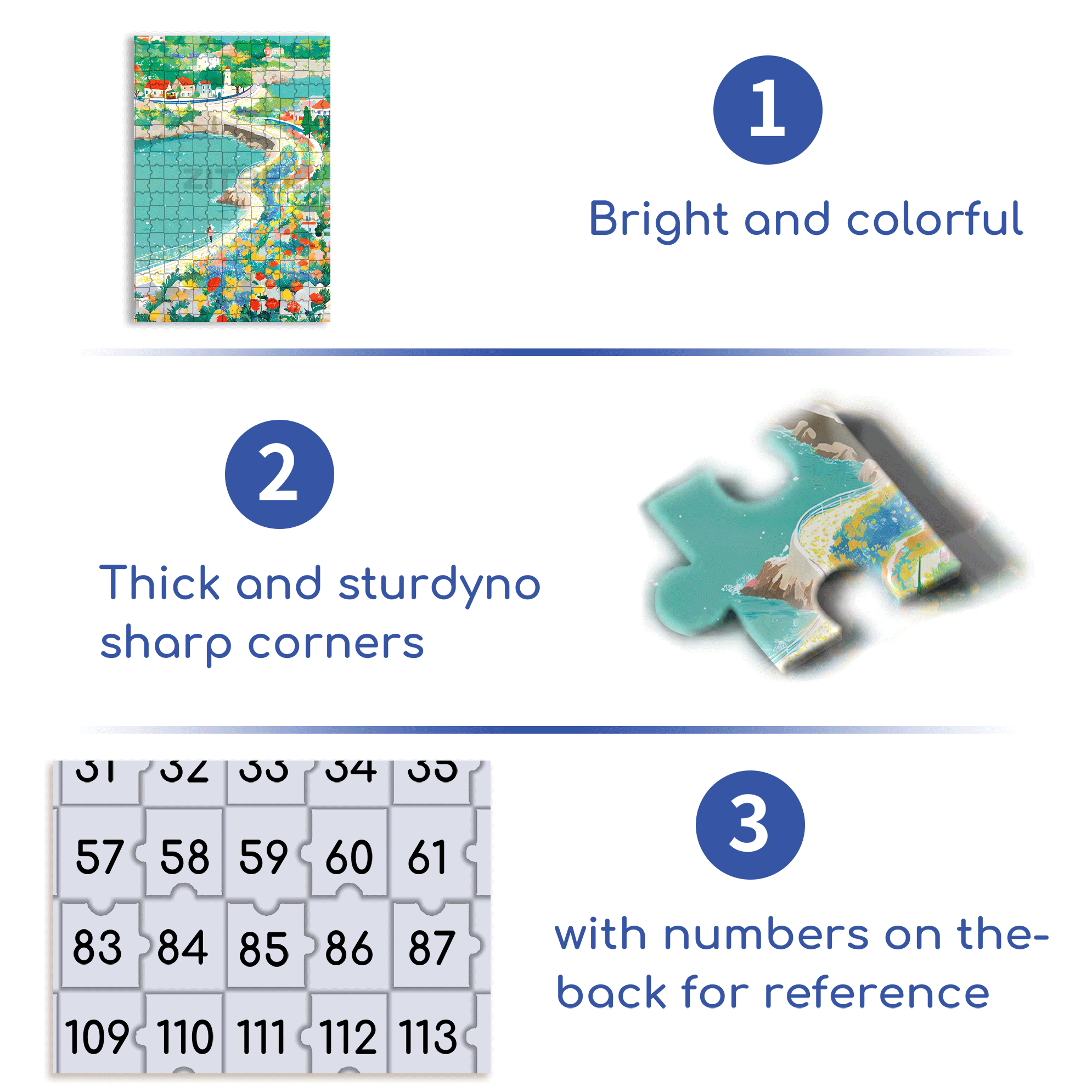 Coastline 500pcs/1000pcs Jigsaw Puzzle, Scratch-Resistant, Interactive Family Game & Brain-Boosting DIY Decor, Perfect for Halloween, Christmas & New Year Gifts, Family Puzzle Game