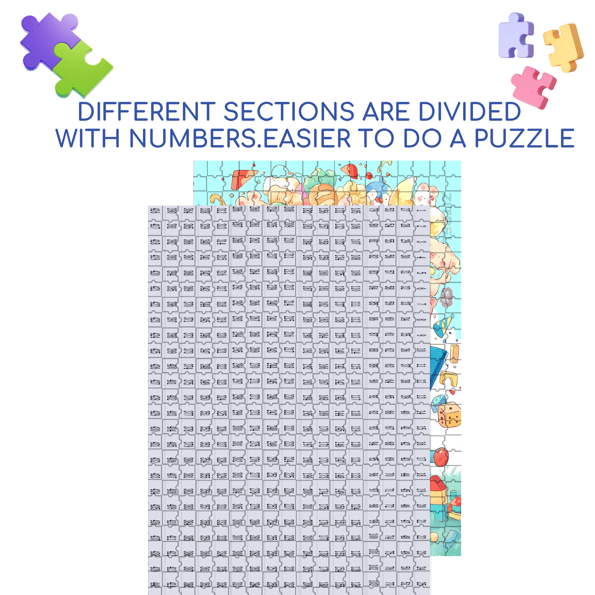 Colorful Childhood 500pcs/1000pcs Jigsaw Puzzle, Scratch-Resistant, Interactive Family Game & Brain-Boosting DIY Decor, Perfect for Halloween, Christmas & New Year Gifts, Family Puzzle Game