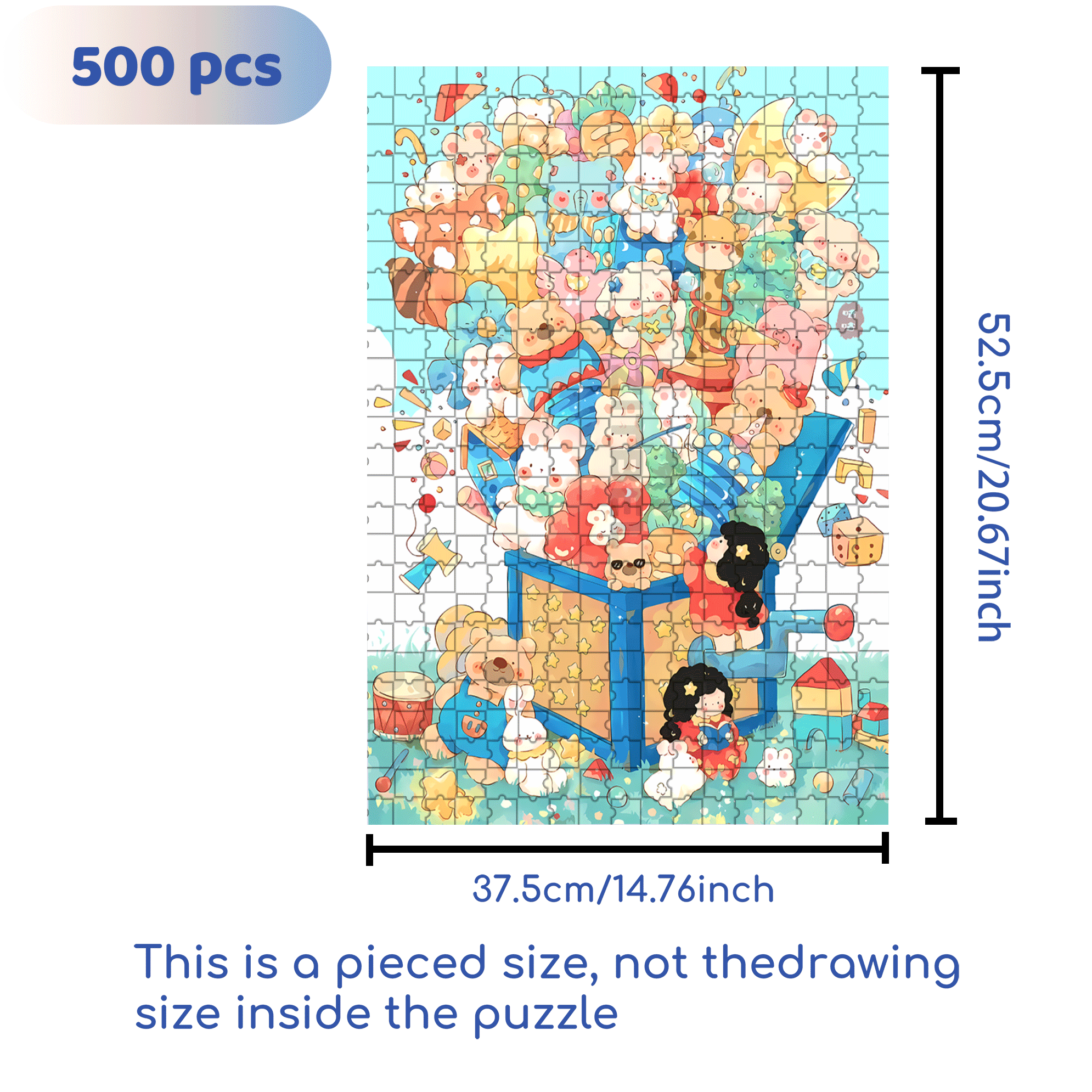 Colorful Childhood 500pcs/1000pcs Jigsaw Puzzle, Scratch-Resistant, Interactive Family Game & Brain-Boosting DIY Decor, Perfect for Halloween, Christmas & New Year Gifts, Family Puzzle Game