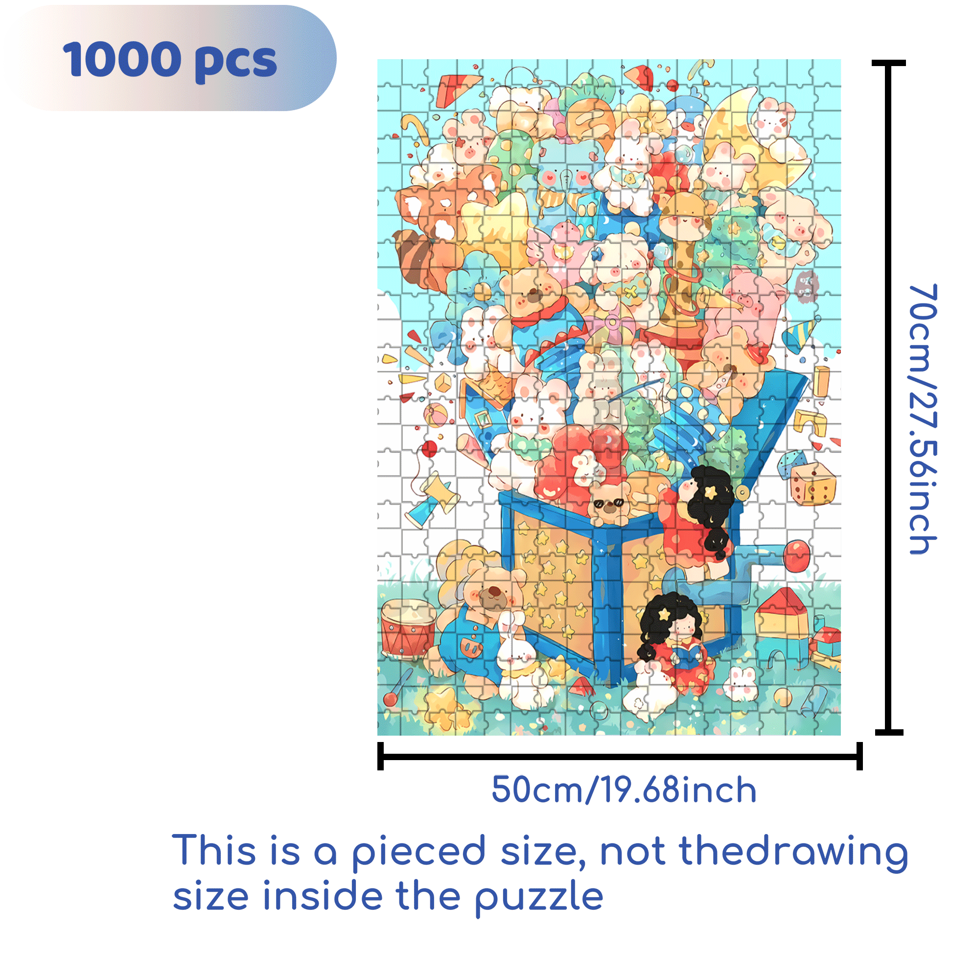 Colorful Childhood 500pcs/1000pcs Jigsaw Puzzle, Scratch-Resistant, Interactive Family Game & Brain-Boosting DIY Decor, Perfect for Halloween, Christmas & New Year Gifts, Family Puzzle Game