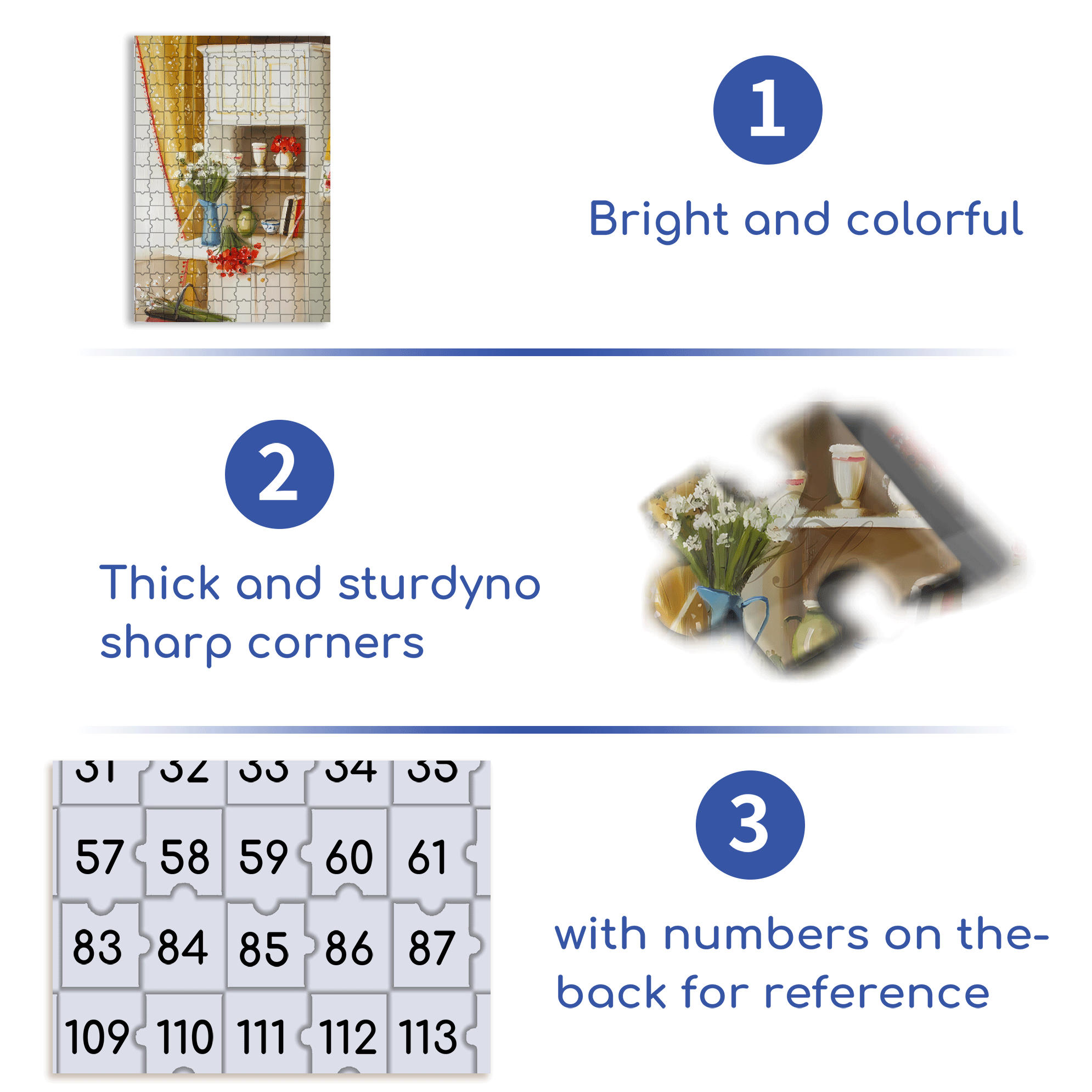 Cut Flowers 500pcs/1000pcs Jigsaw Puzzle, Scratch-Resistant, Interactive Family Game & Brain-Boosting DIY Decor, Perfect for Halloween, Christmas & New Year Gifts, Family Puzzle Game