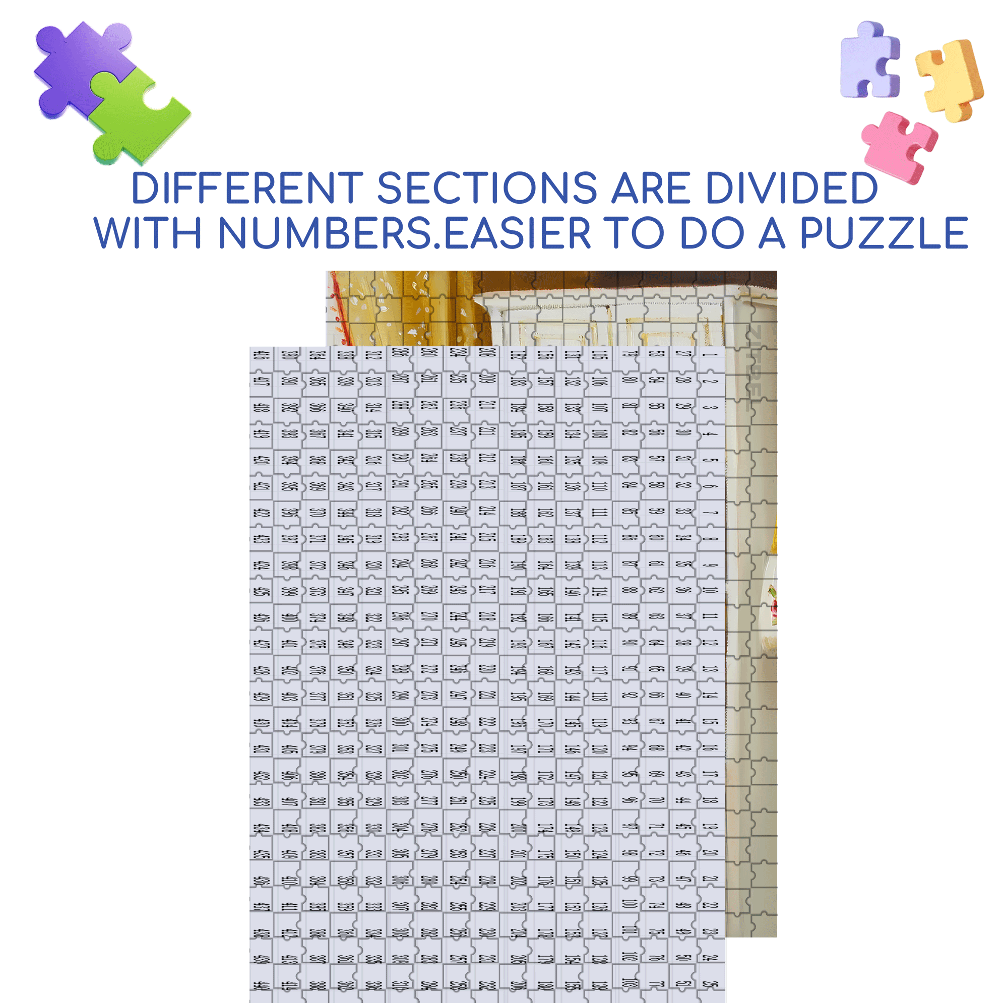Cut Flowers 500pcs/1000pcs Jigsaw Puzzle, Scratch-Resistant, Interactive Family Game & Brain-Boosting DIY Decor, Perfect for Halloween, Christmas & New Year Gifts, Family Puzzle Game