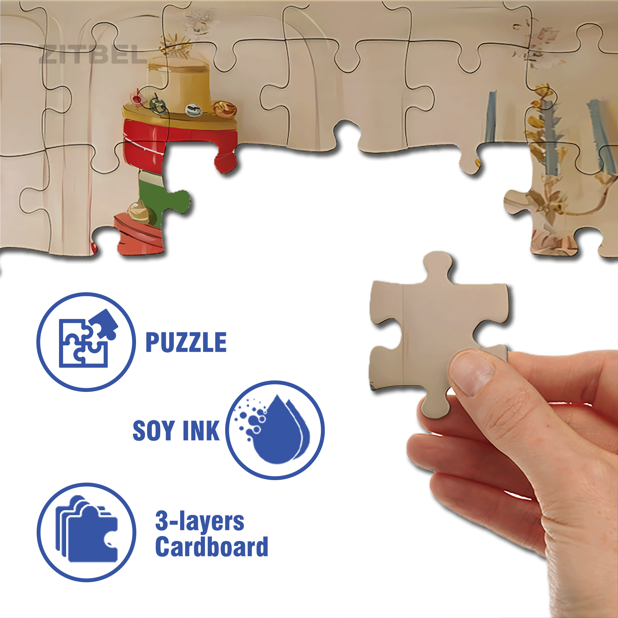 Deck The Hat Boxes 500pcs/1000pcs Jigsaw Puzzle, Scratch-Resistant, Interactive Family Game & Brain-Boosting DIY Decor, Perfect for Halloween, Christmas & New Year Gifts, Family Puzzle Game