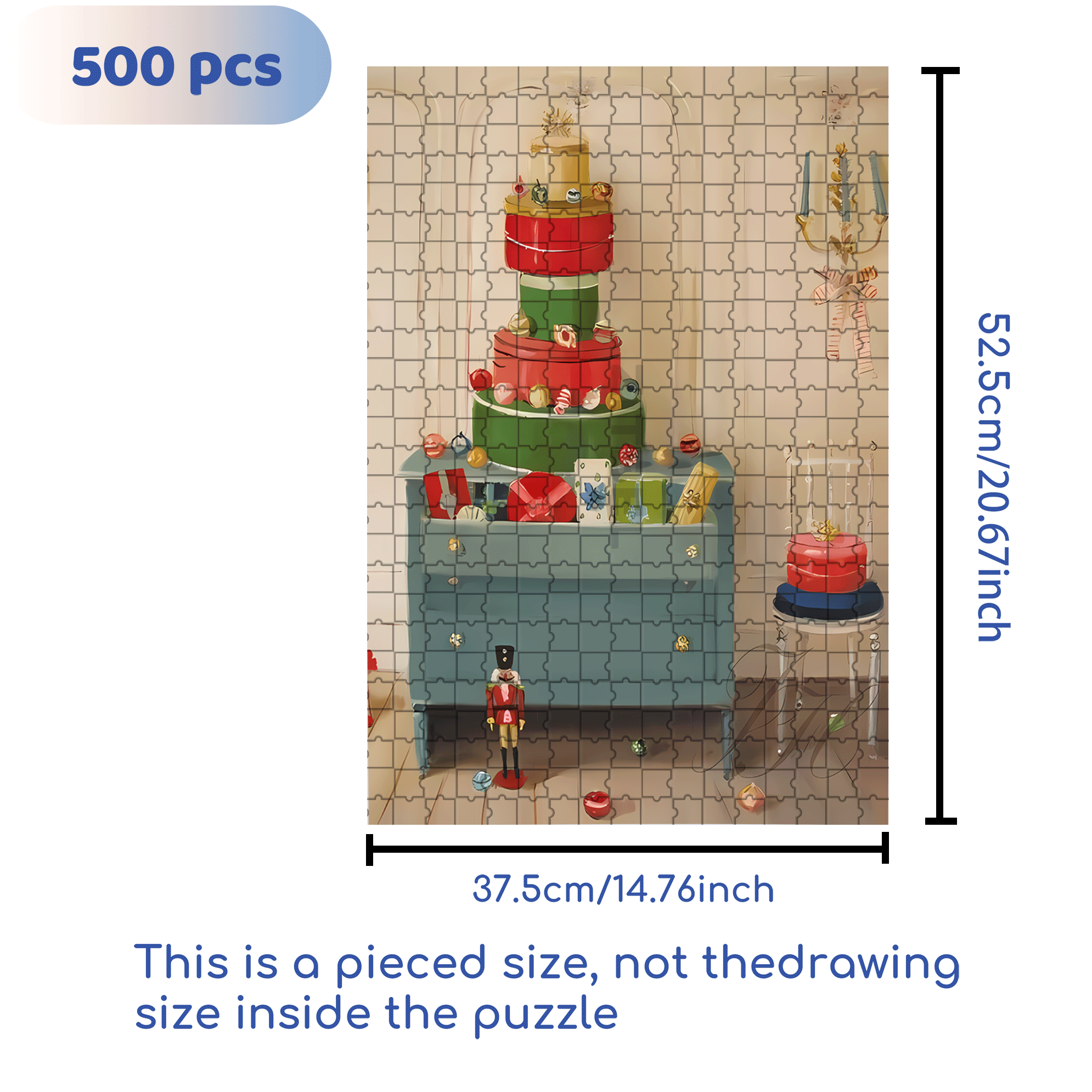 Deck The Hat Boxes 500pcs/1000pcs Jigsaw Puzzle, Scratch-Resistant, Interactive Family Game & Brain-Boosting DIY Decor, Perfect for Halloween, Christmas & New Year Gifts, Family Puzzle Game