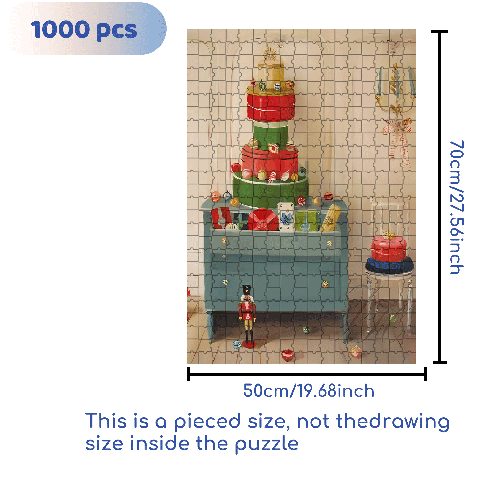 Deck The Hat Boxes 500pcs/1000pcs Jigsaw Puzzle, Scratch-Resistant, Interactive Family Game & Brain-Boosting DIY Decor, Perfect for Halloween, Christmas & New Year Gifts, Family Puzzle Game