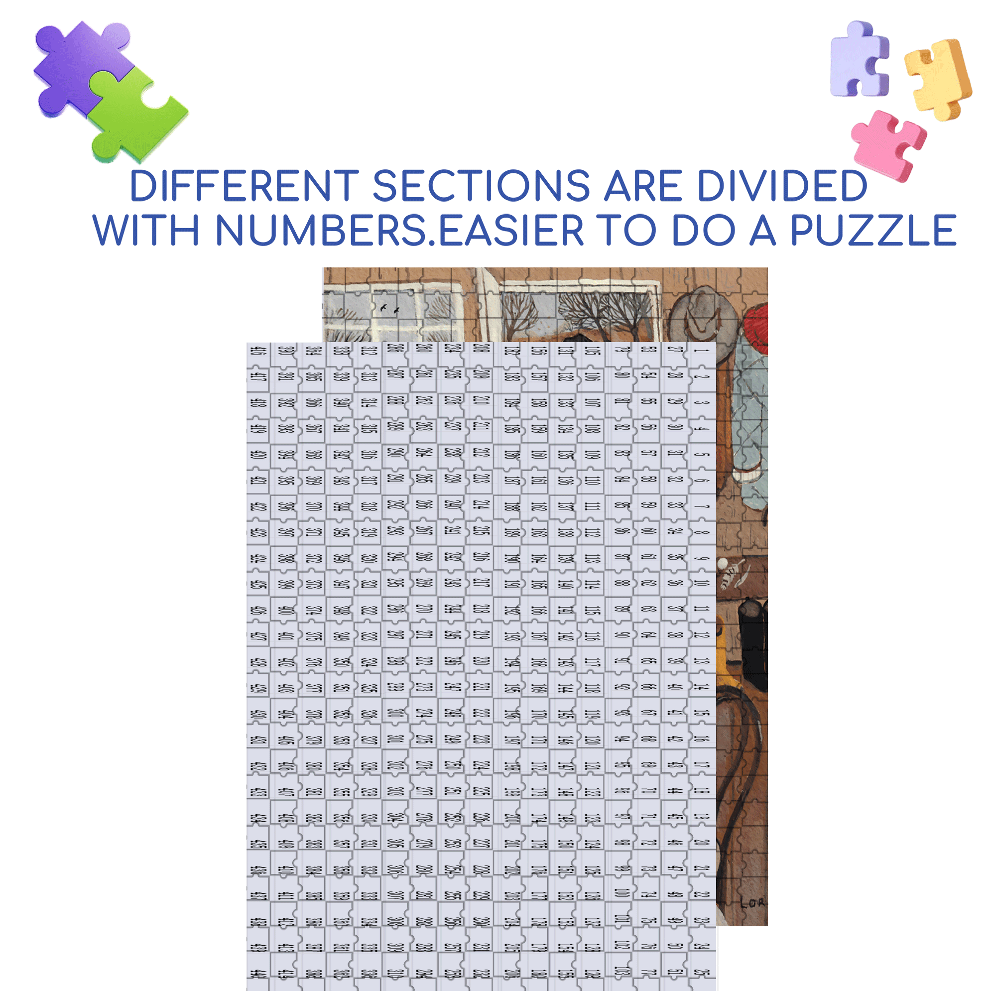 Dinner Bell 500pcs/1000pcs Jigsaw Puzzle, Scratch-Resistant, Interactive Family Game & Brain-Boosting DIY Decor, Perfect for Halloween, Christmas & New Year Gifts, Family Puzzle Game