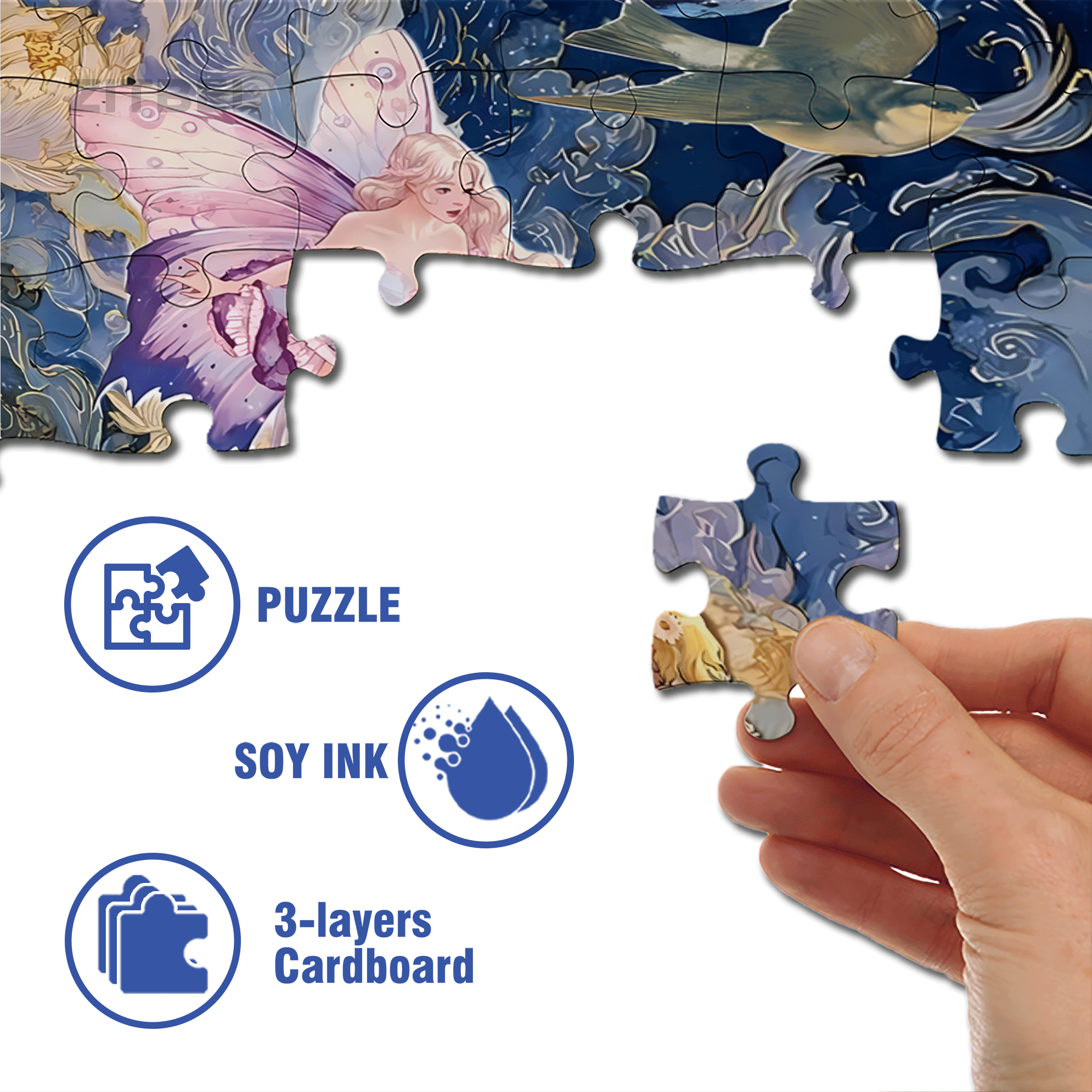 Fairy Tale Heroine 500pcs/1000pcs Jigsaw Puzzle, Scratch-Resistant, Interactive Family Game & Brain-Boosting DIY Decor, Perfect for Halloween, Christmas & New Year Gifts, Family Puzzle Game