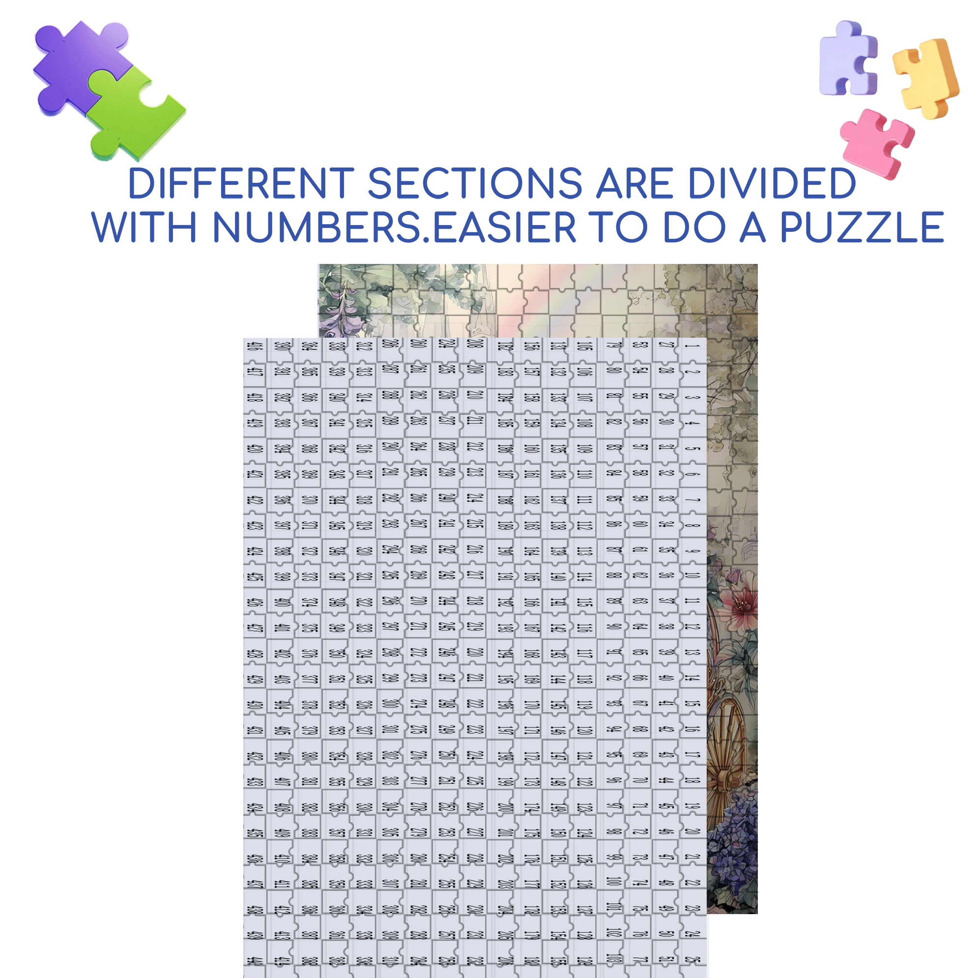Flower Carriage 500pcs/1000pcs Jigsaw Puzzle, Scratch-Resistant, Interactive Family Game & Brain-Boosting DIY Decor, Perfect for Halloween, Christmas & New Year Gifts, Family Puzzle Game