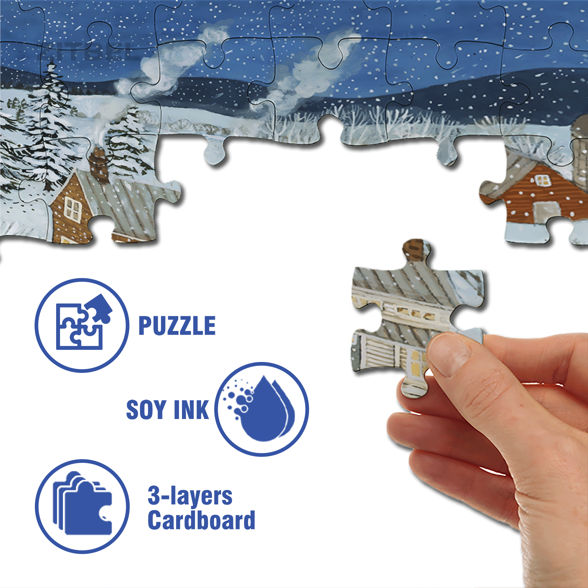 Homeward 500pcs/1000pcs Jigsaw Puzzle, Scratch-Resistant, Interactive Family Game & Brain-Boosting DIY Decor, Perfect for Halloween, Christmas & New Year Gifts, Family Puzzle Game