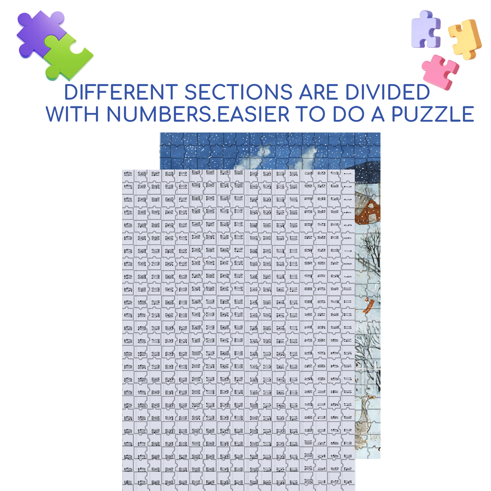 Homeward 500pcs/1000pcs Jigsaw Puzzle, Scratch-Resistant, Interactive Family Game & Brain-Boosting DIY Decor, Perfect for Halloween, Christmas & New Year Gifts, Family Puzzle Game