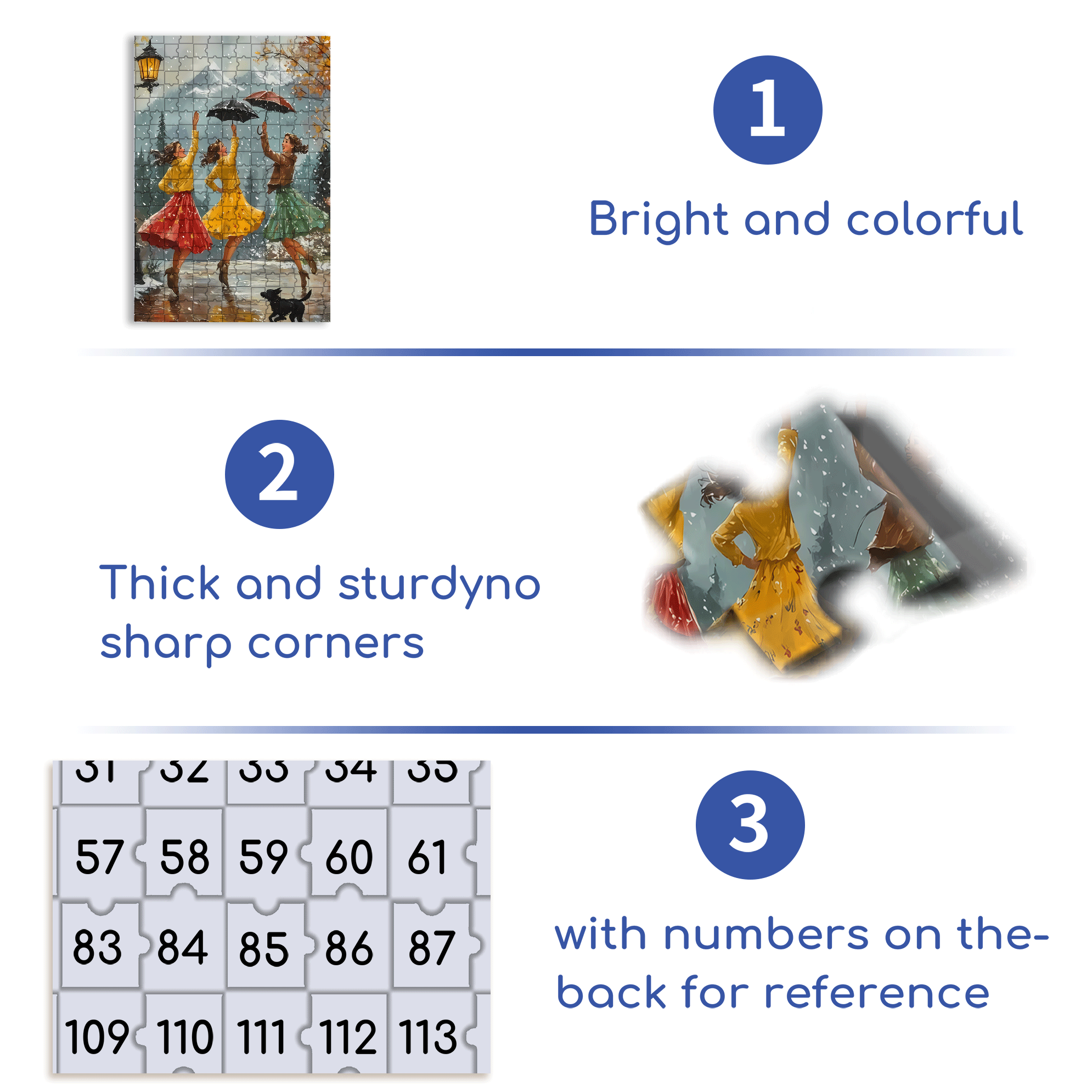 Jump Up 500pcs/1000pcs Jigsaw Puzzle, Scratch-Resistant, Interactive Family Game & Brain-Boosting DIY Decor, Perfect for Halloween, Christmas & New Year Gifts, Family Puzzle Game