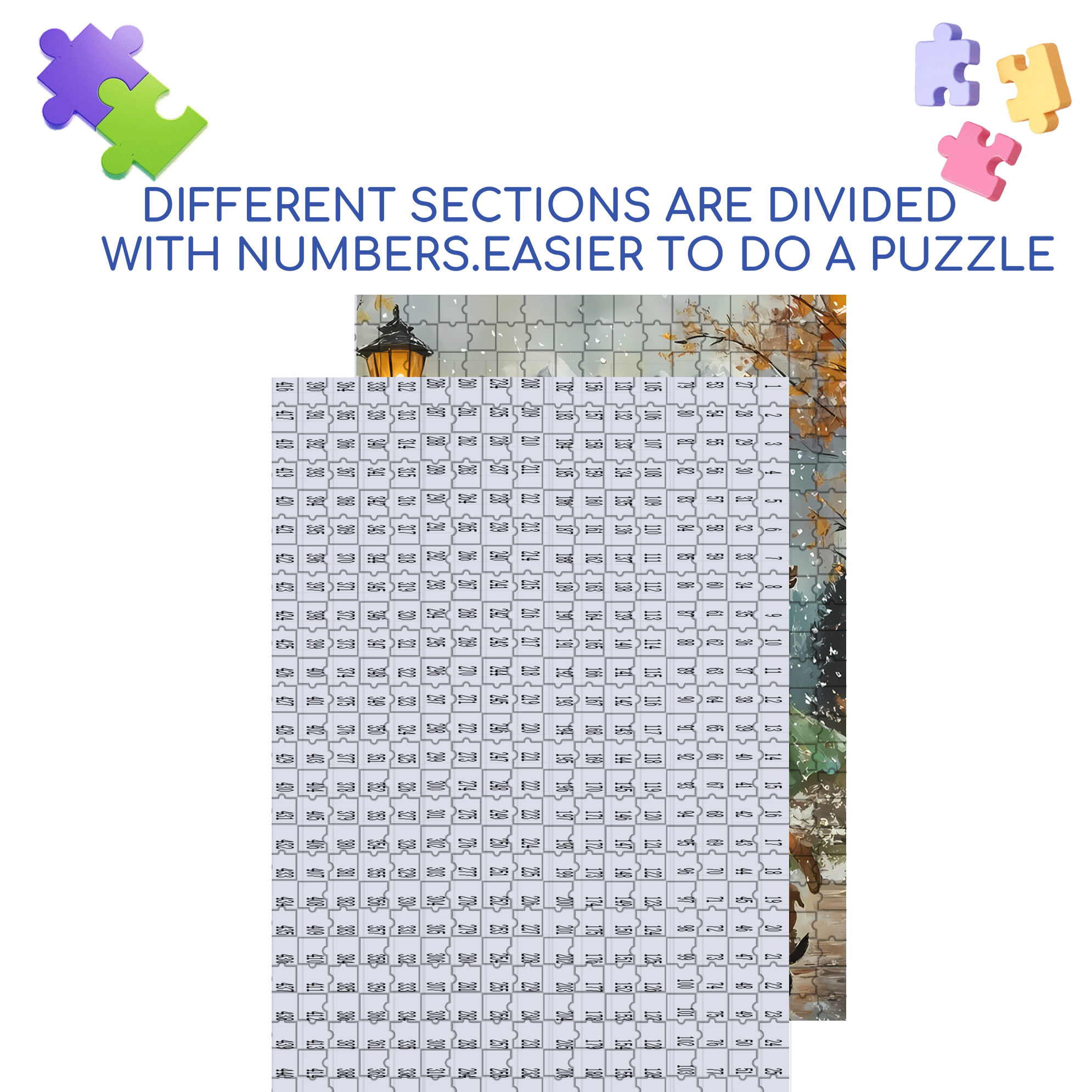 Jump Up 500pcs/1000pcs Jigsaw Puzzle, Scratch-Resistant, Interactive Family Game & Brain-Boosting DIY Decor, Perfect for Halloween, Christmas & New Year Gifts, Family Puzzle Game