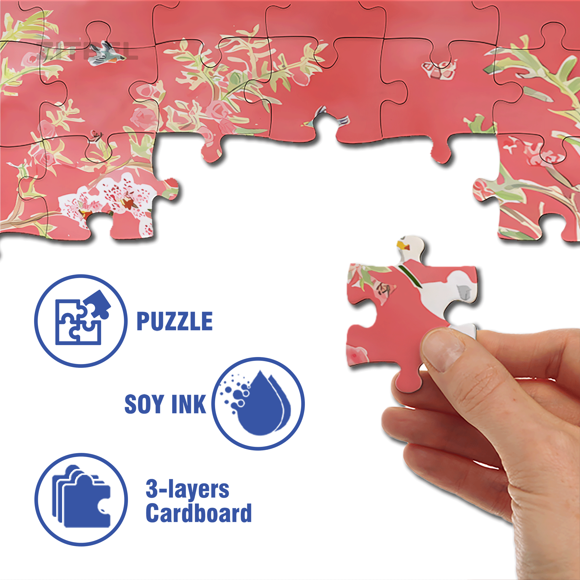 Lillian's Spring Garden 500pcs/1000pcs Jigsaw Puzzle, Scratch-Resistant, Interactive Family Game & Brain-Boosting DIY Decor, Perfect for Halloween, Christmas & New Year Gifts, Family Puzzle Game