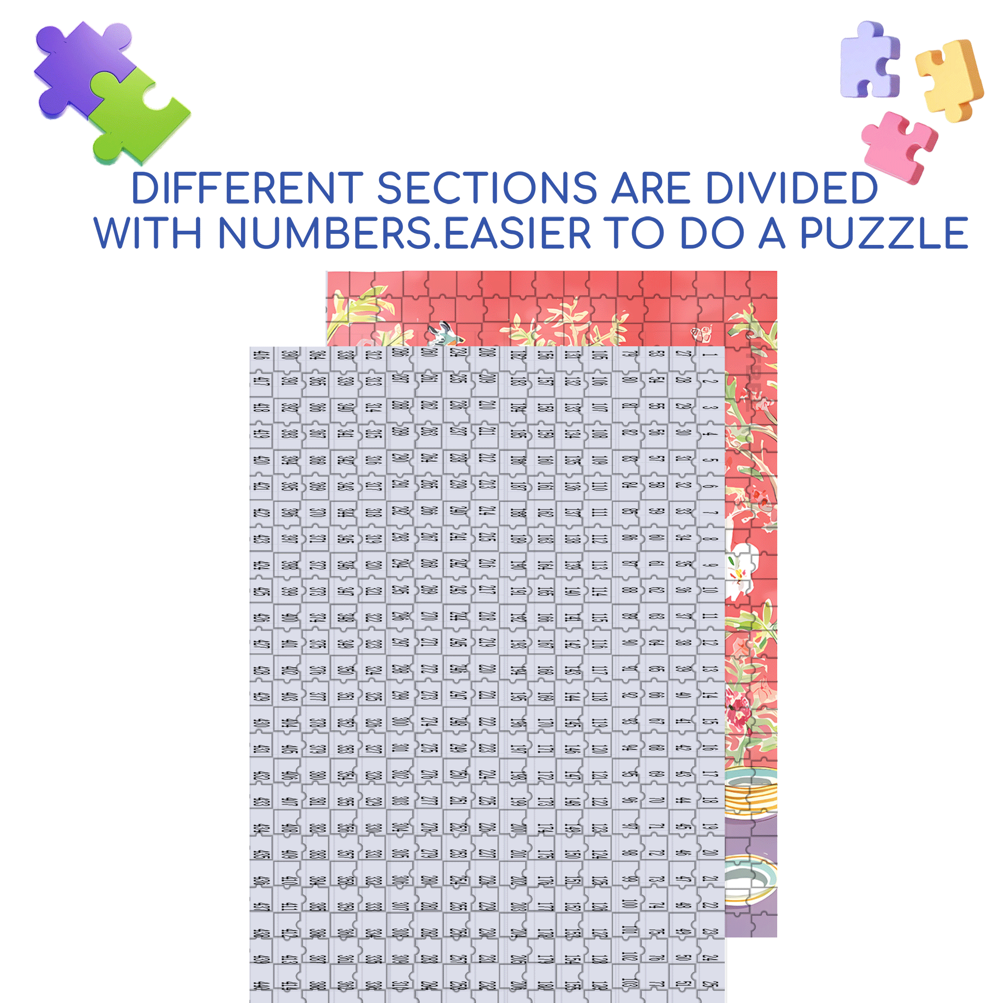Lillian's Spring Garden 500pcs/1000pcs Jigsaw Puzzle, Scratch-Resistant, Interactive Family Game & Brain-Boosting DIY Decor, Perfect for Halloween, Christmas & New Year Gifts, Family Puzzle Game